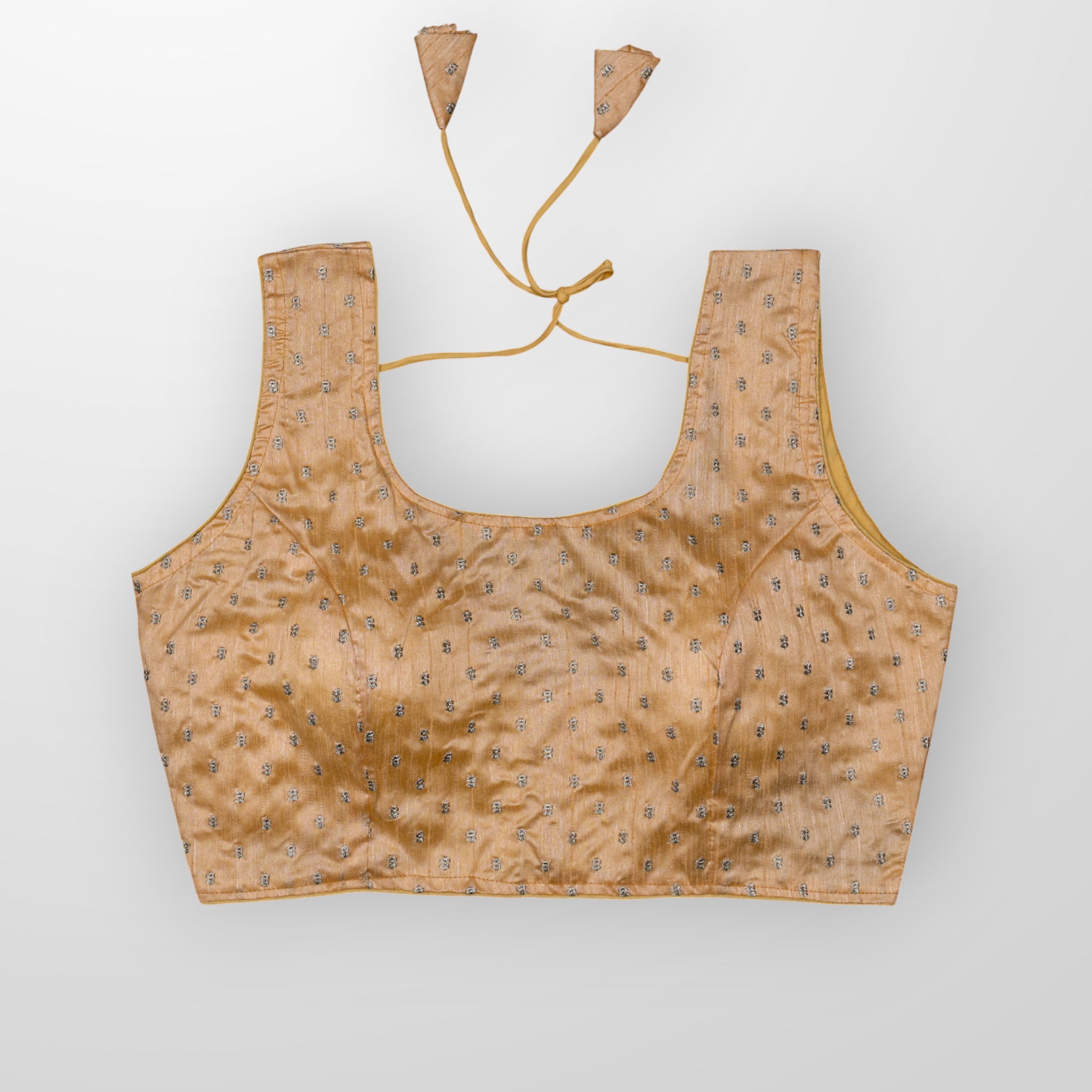 Raw Silk Zari Stone Accented Readymade Blouse