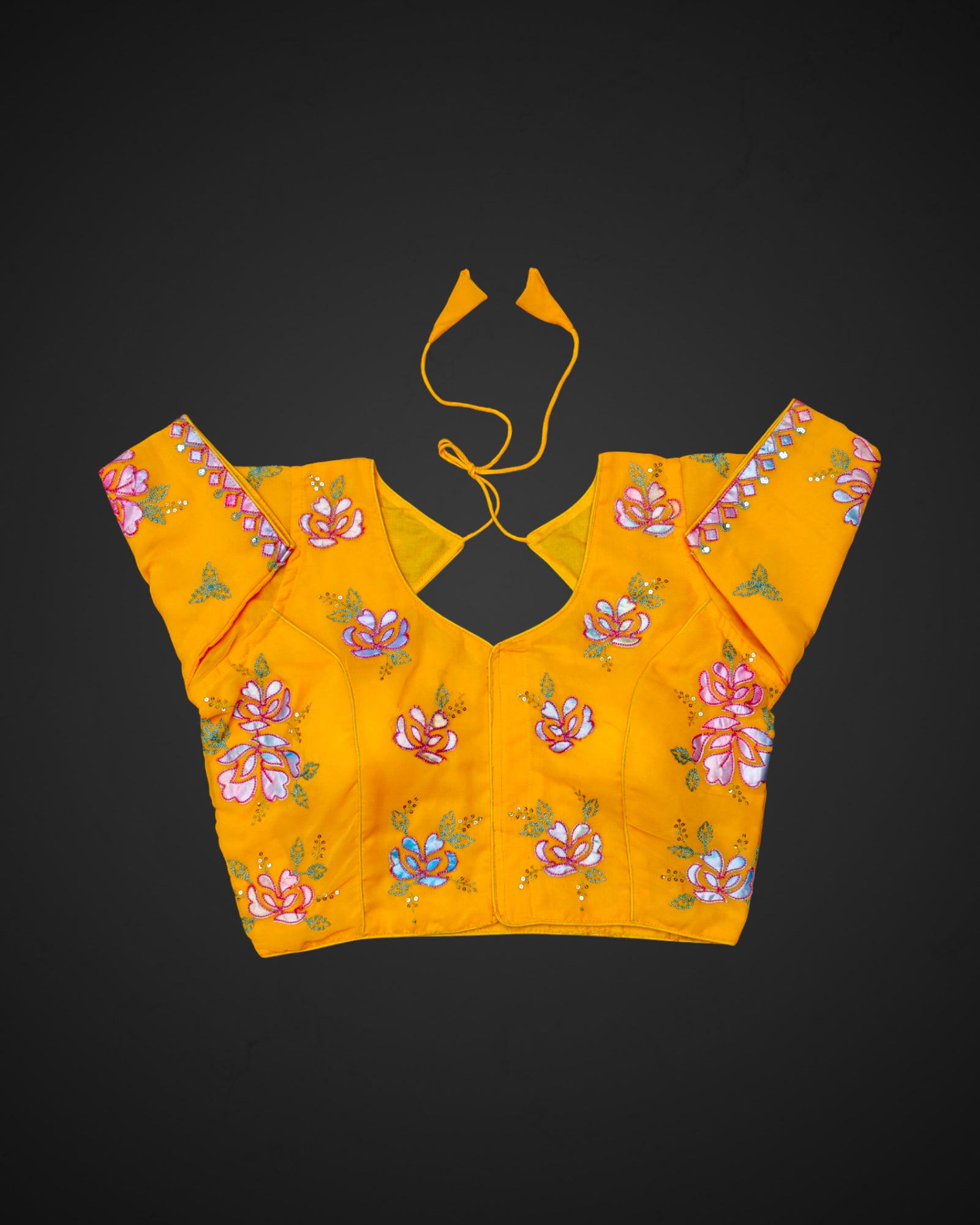Georgette Cutout Back Readymade Blouse