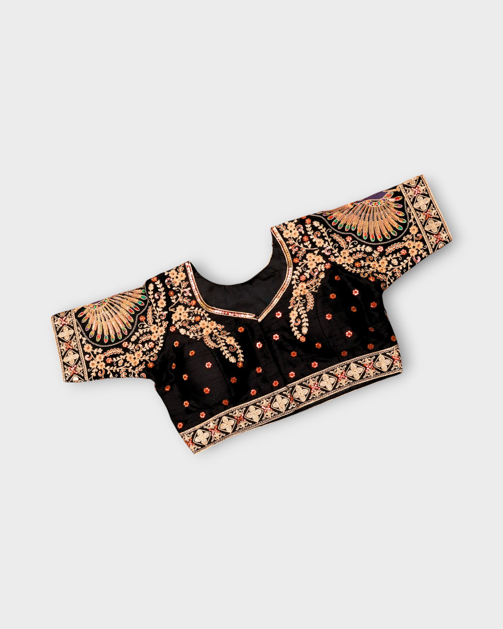 Silk Modern Cutout Readymade Blouse
