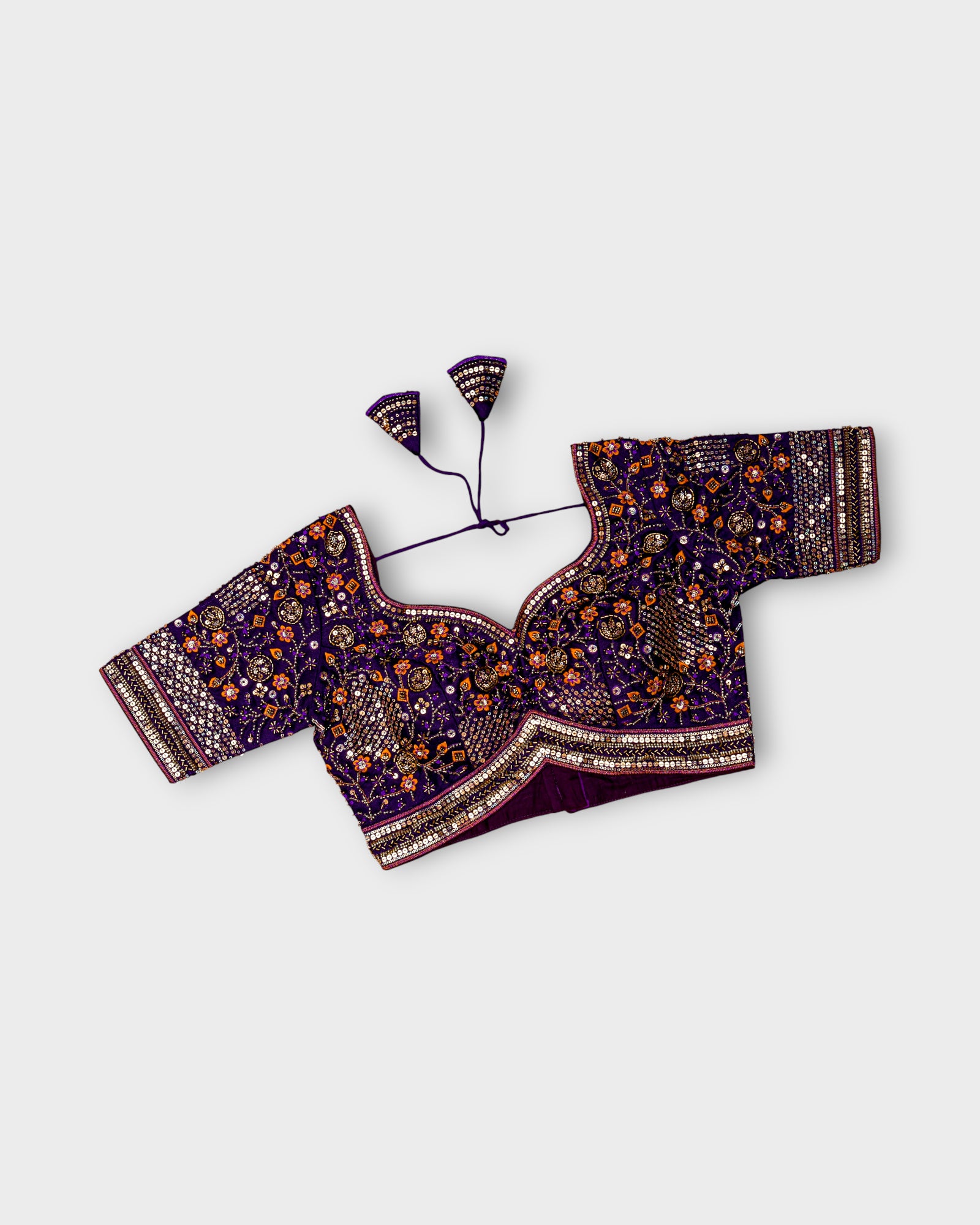 Cosmos Silk Embroidered Readymade Blouse