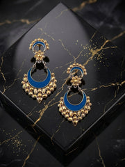 Blue and Gold Harmony Chandbalis