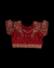 Vichitra Silk V Neck Readymade Blouse