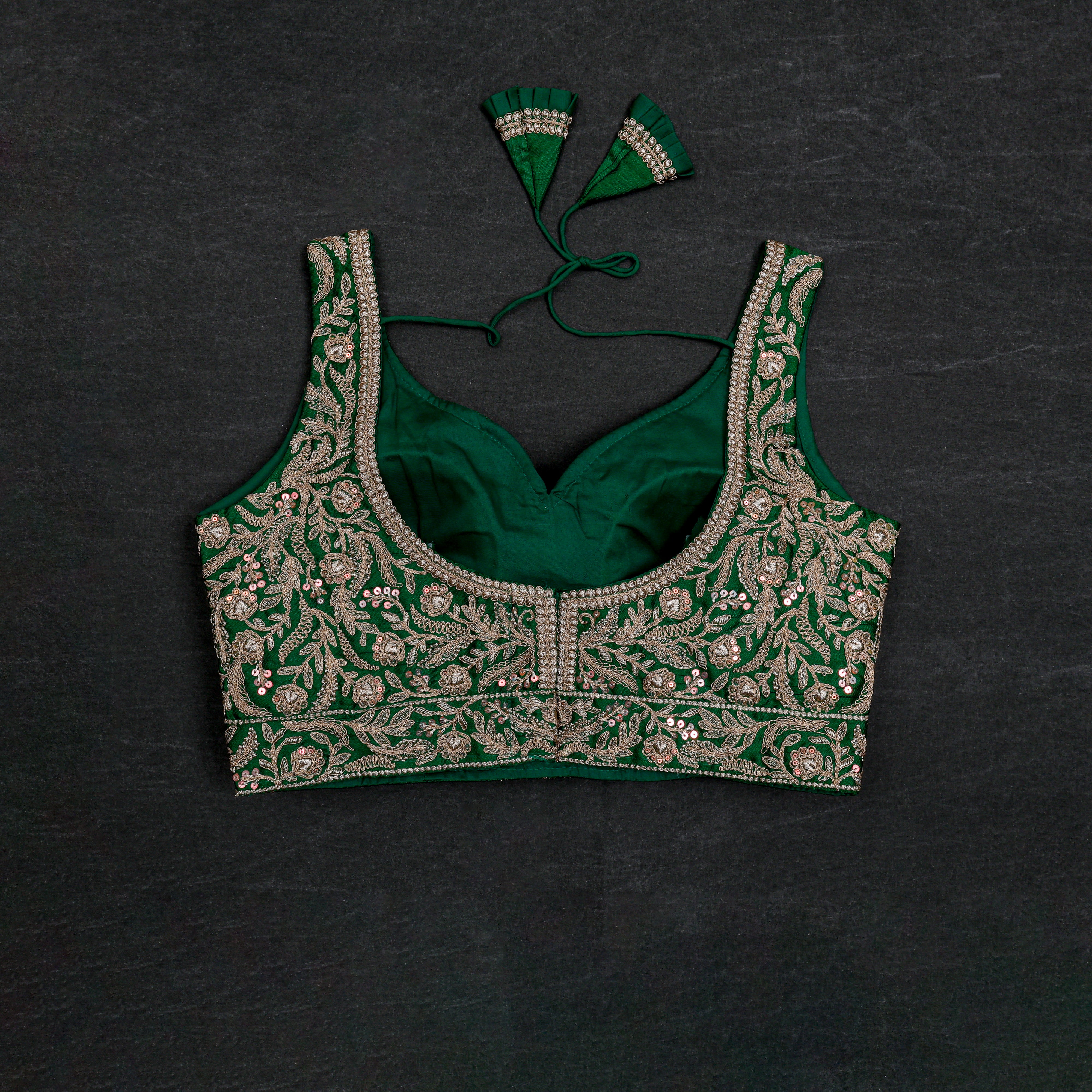 Silk Tailored Blouse With Detailed Design