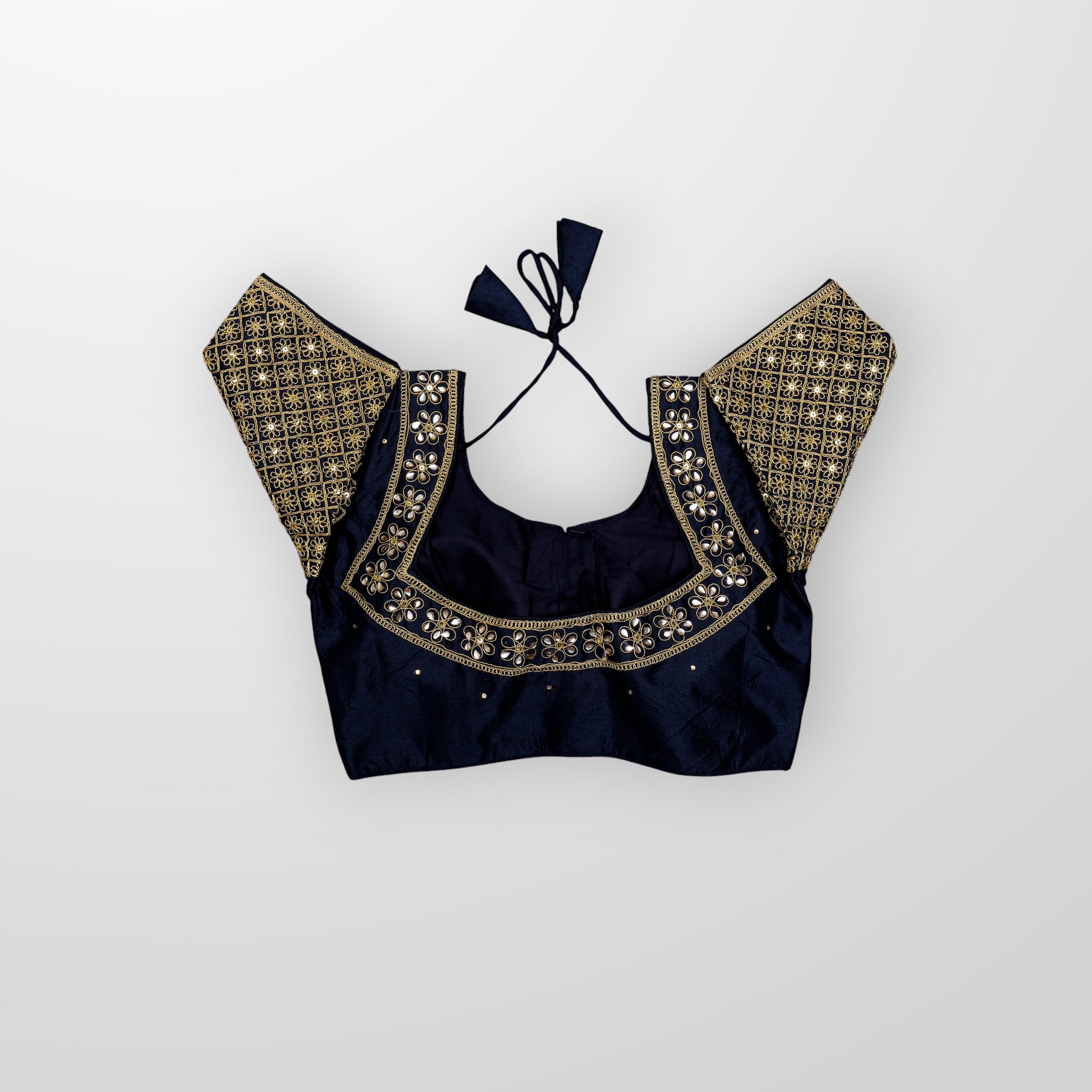 Silk Round Neck Readymade Blouse