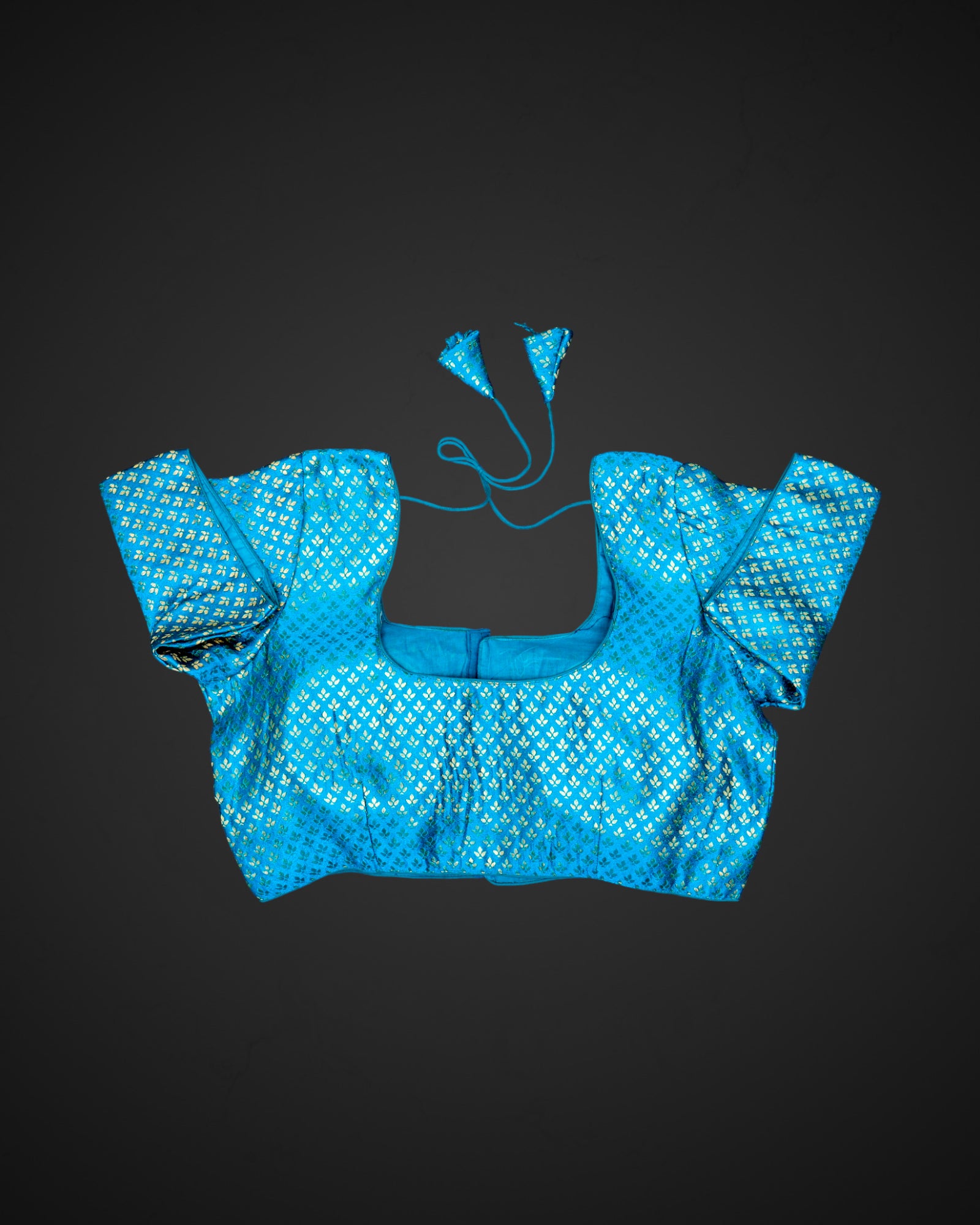 Silk Jacquard U Neck Back Design Readymade Blouse