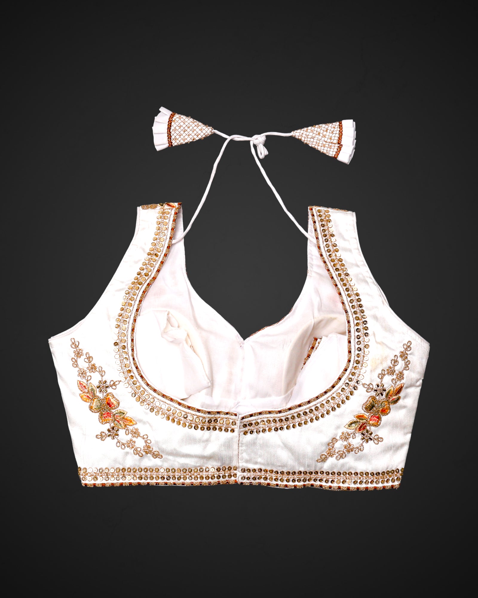 Italian Silk Embroidered Readymade Blouse