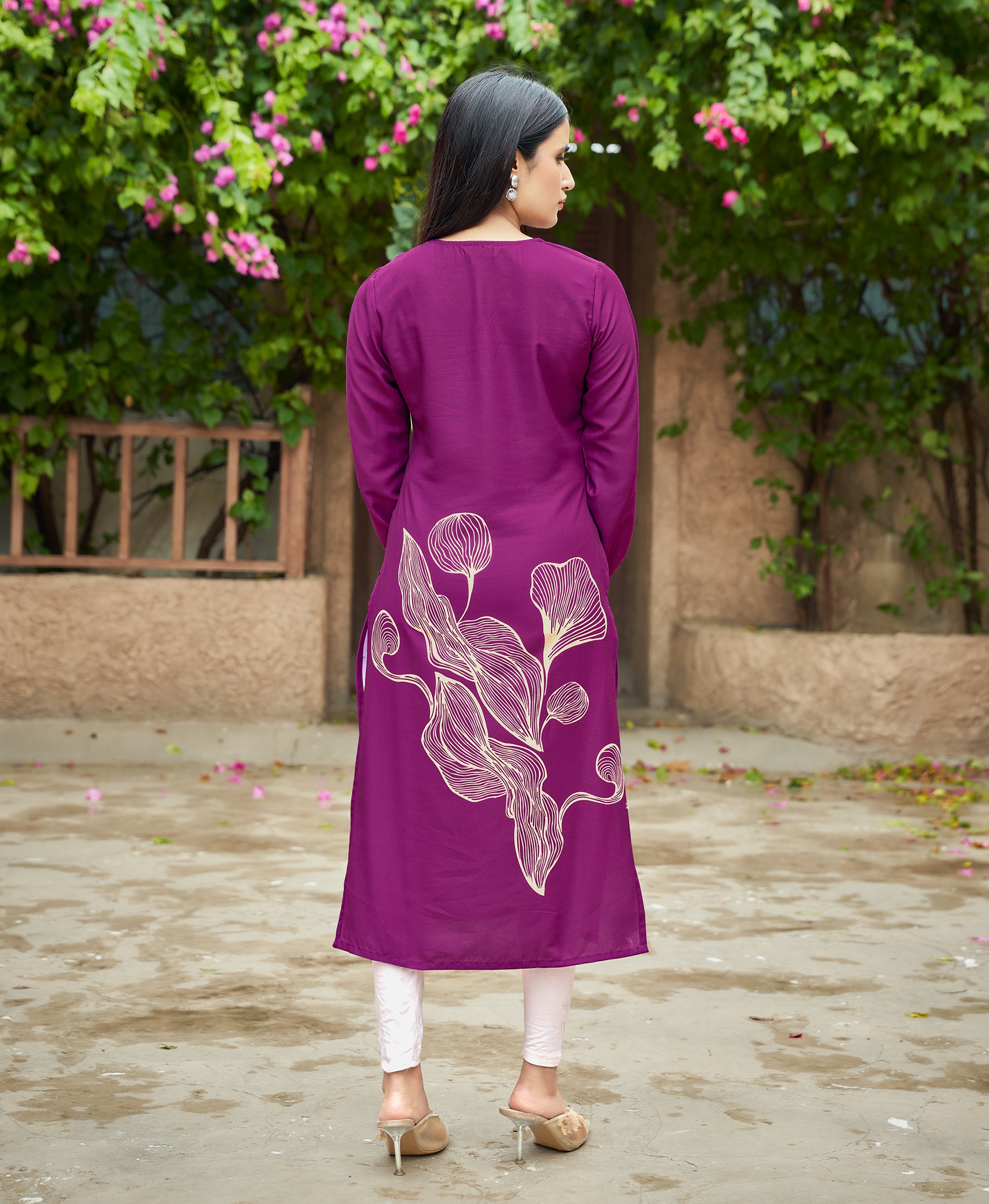 Botanical Rayon Printed Kurta
