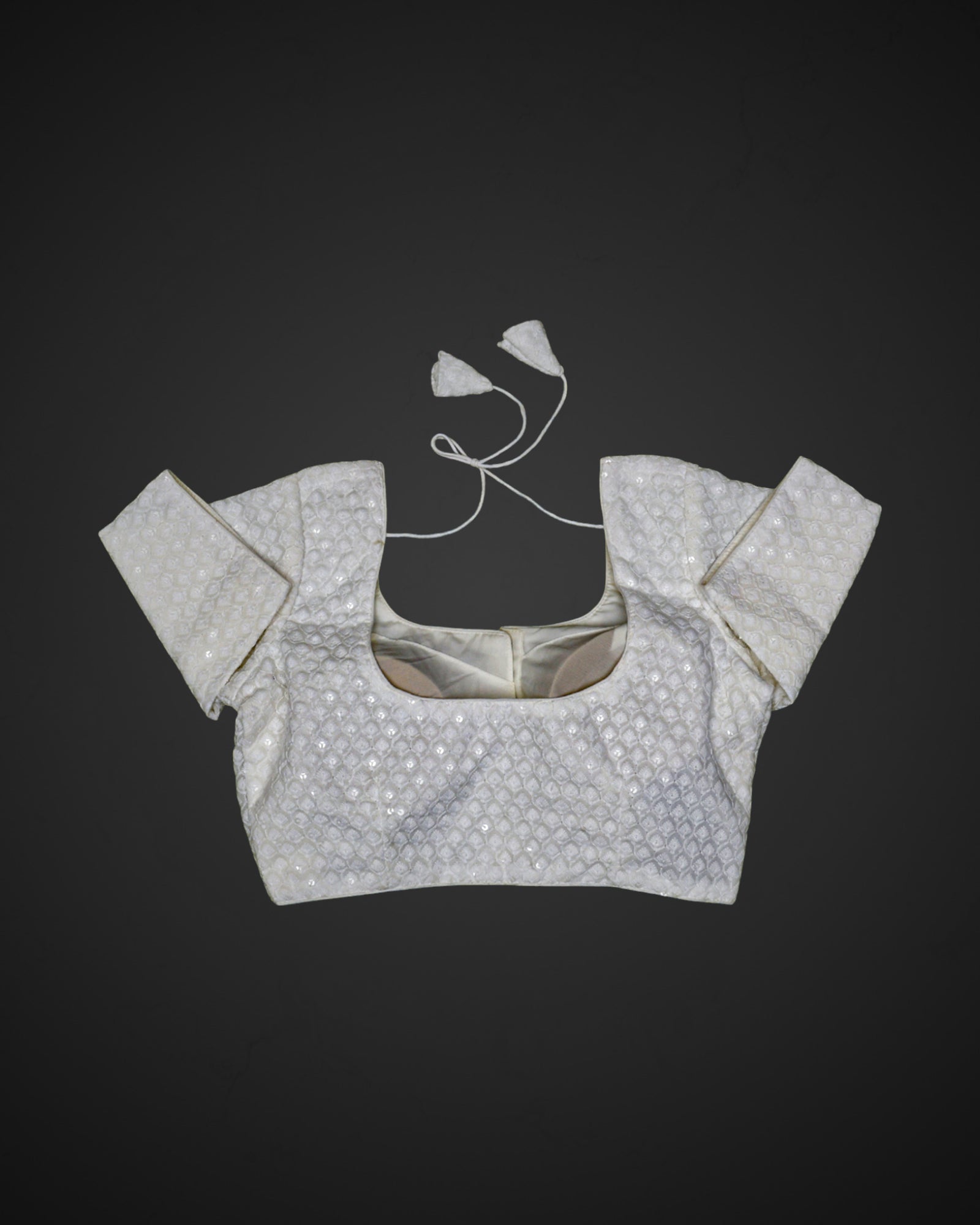 Cotton Deep Back U Neck Readymade Blouse