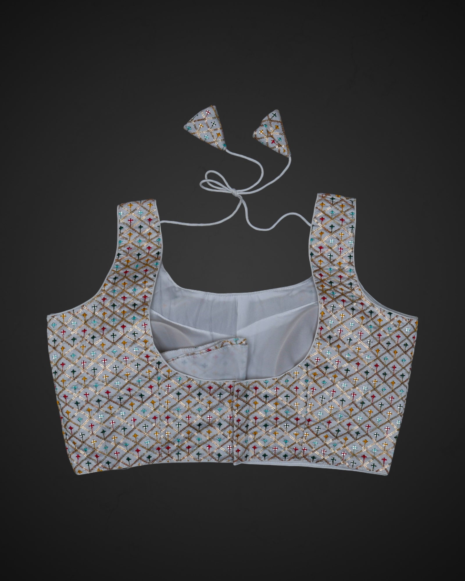 Raw Silk Square Neck Readymade Blouse