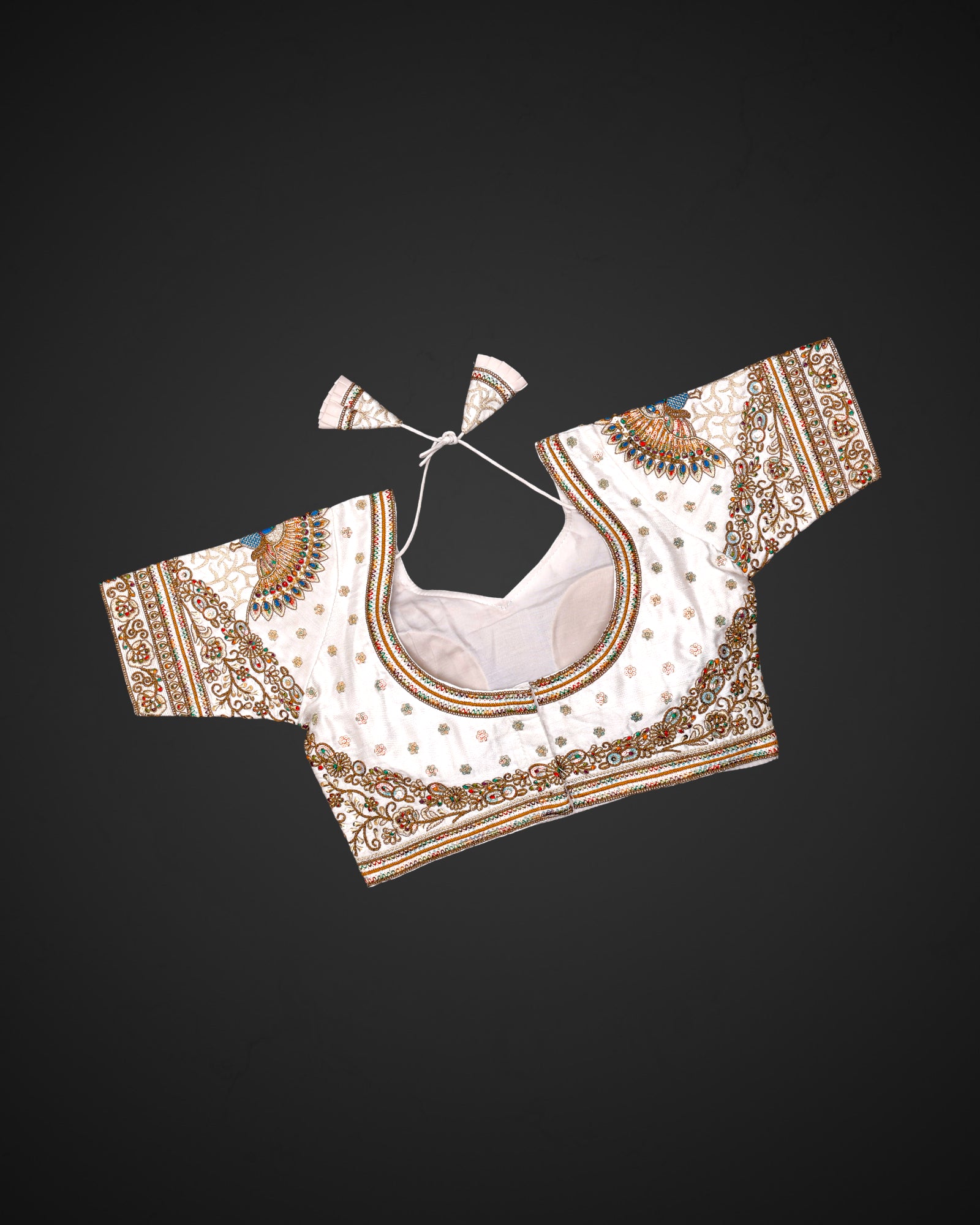 Silk V Neck Readymade Blouse