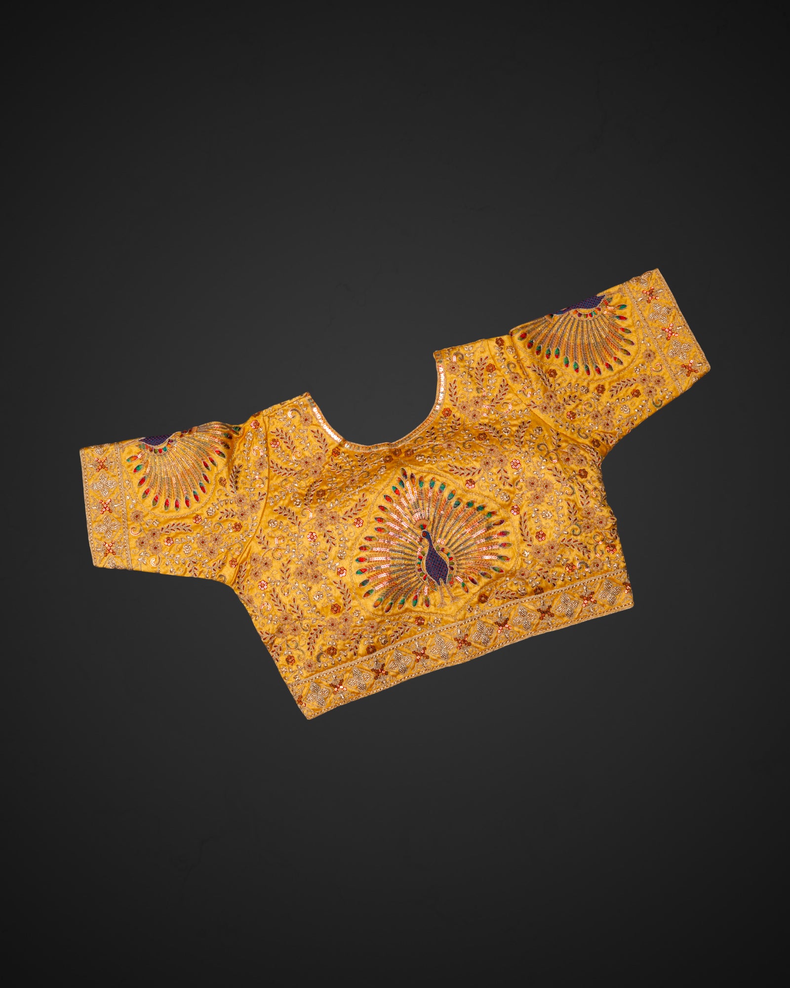 Silk Modern Cutout Readymade Blouse