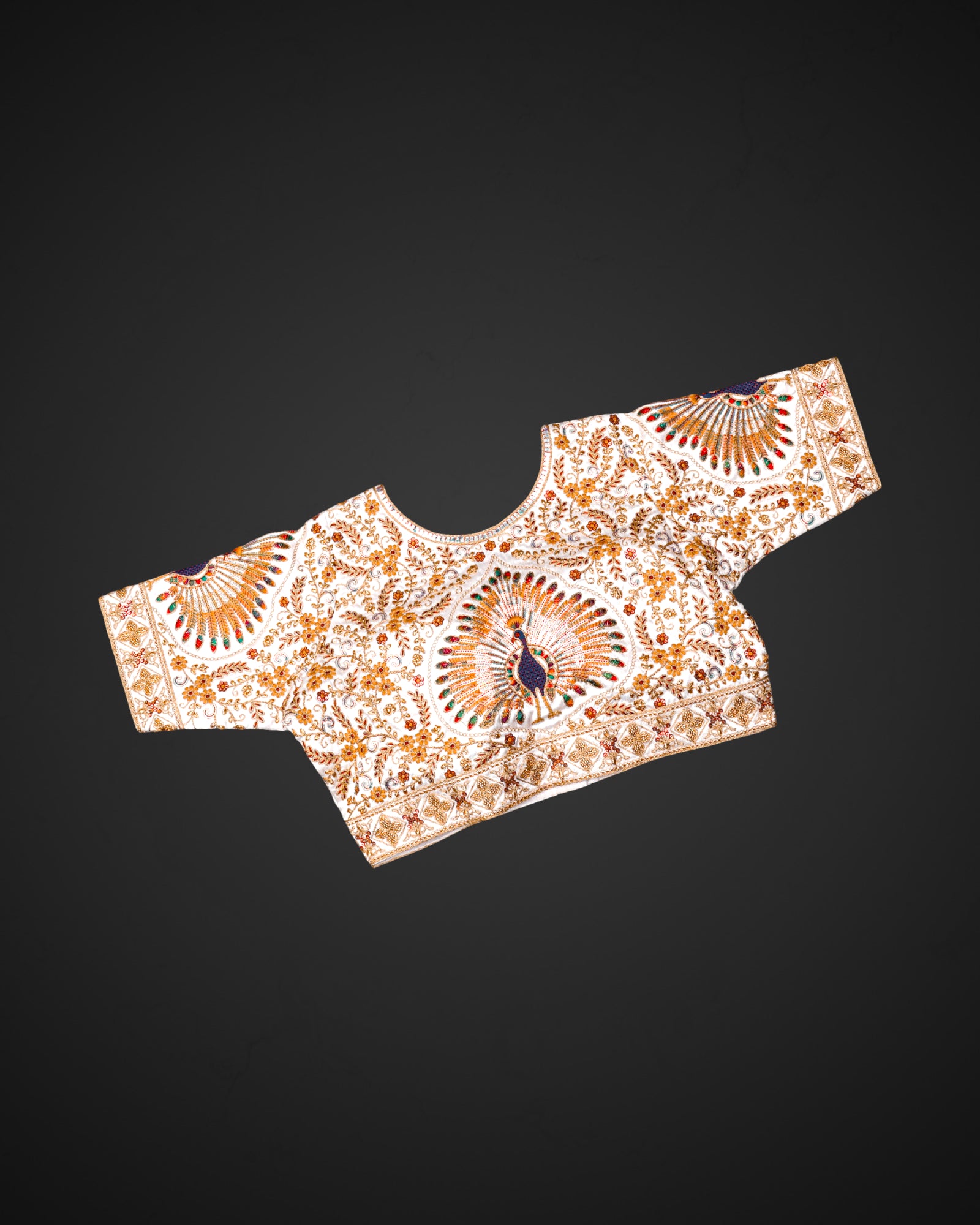 Silk Modern Cutout Readymade Blouse