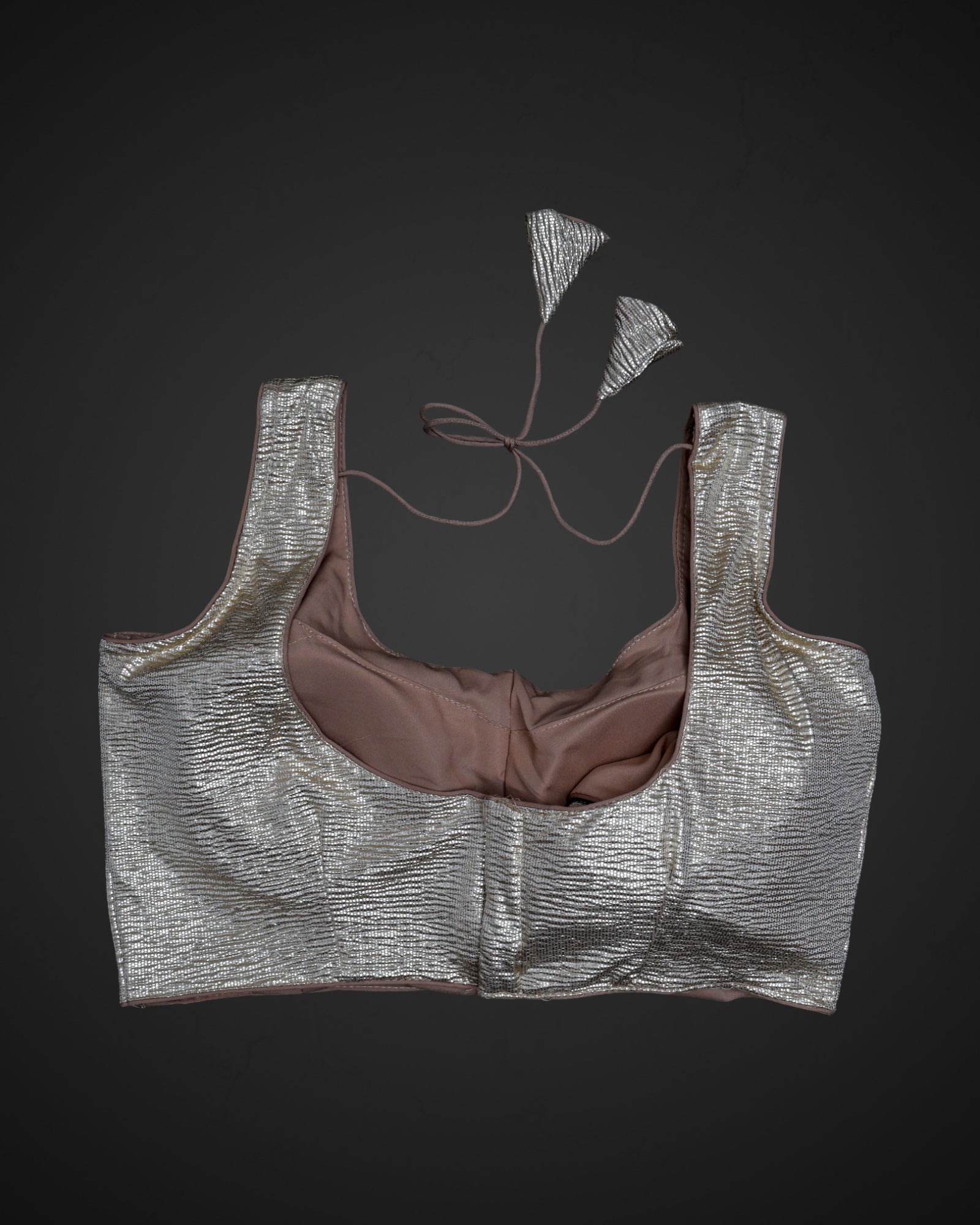 Shimmer Crush Fabric Square Neck Readymade Blouse