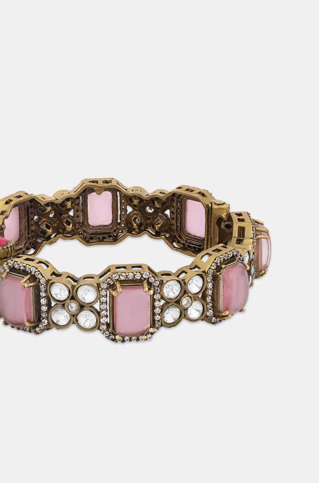Blushing Pink Polki Bangle - Dyulokha