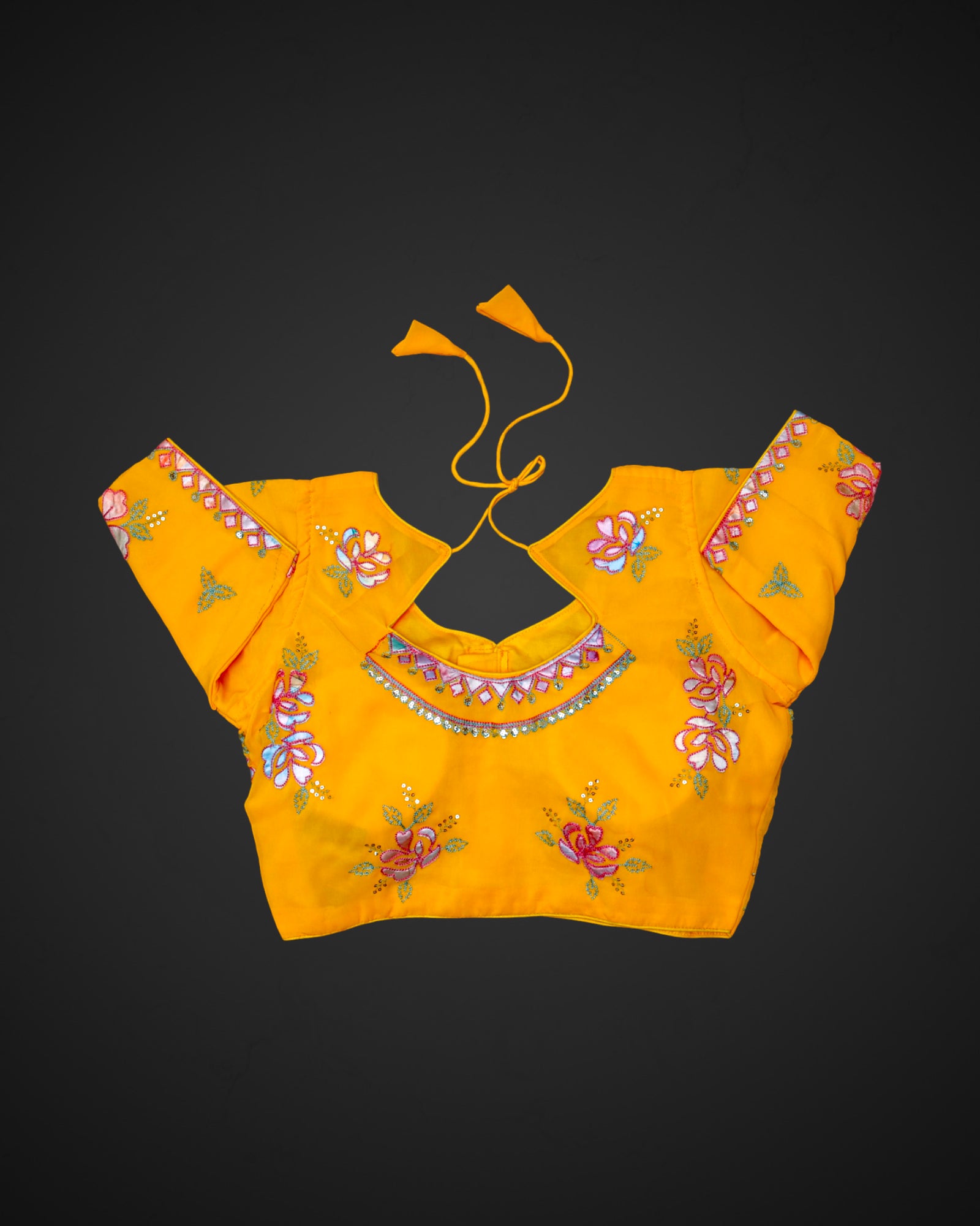 Georgette Cutout Back Readymade Blouse