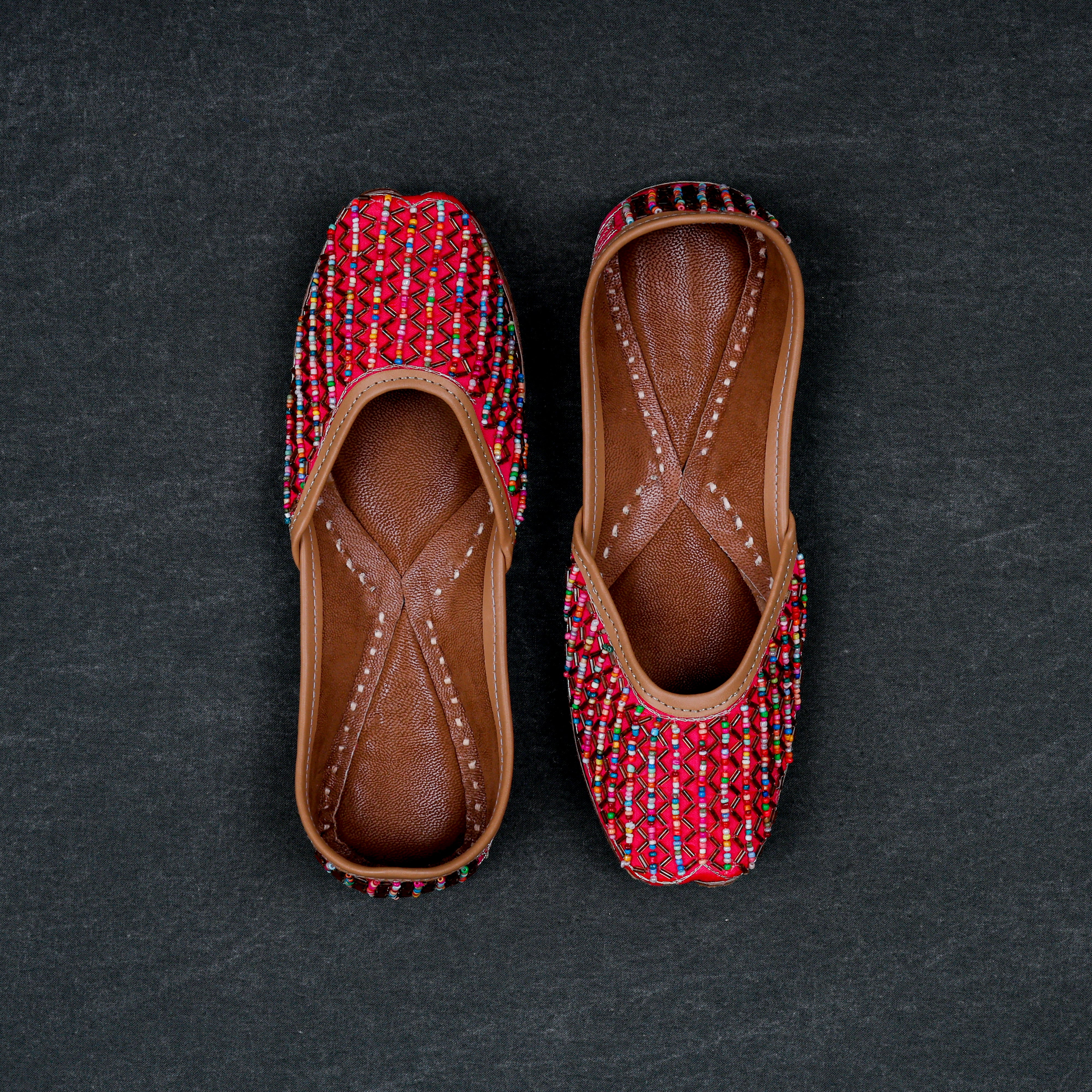 Rani Pink Two Tone Traditional Jutti
