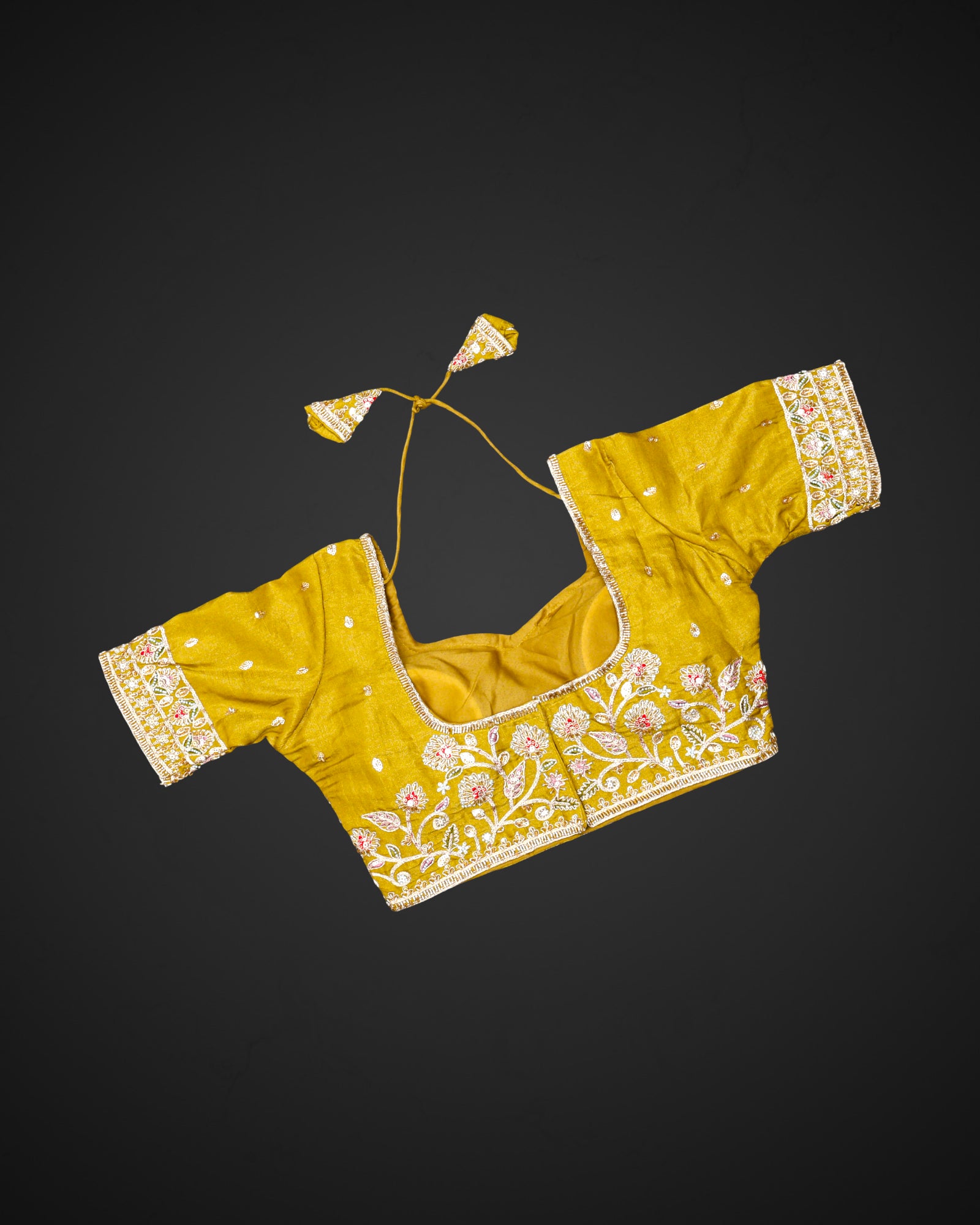 Cosmos Silk Sweetheart Neck Readymade Blouse