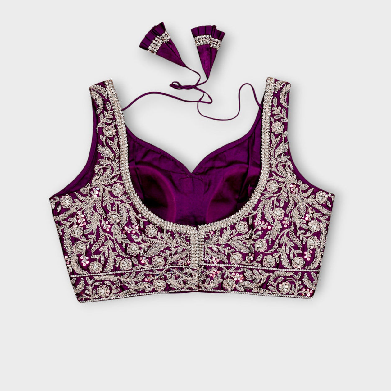 Silk Tailored Blouse With Detailed Design
