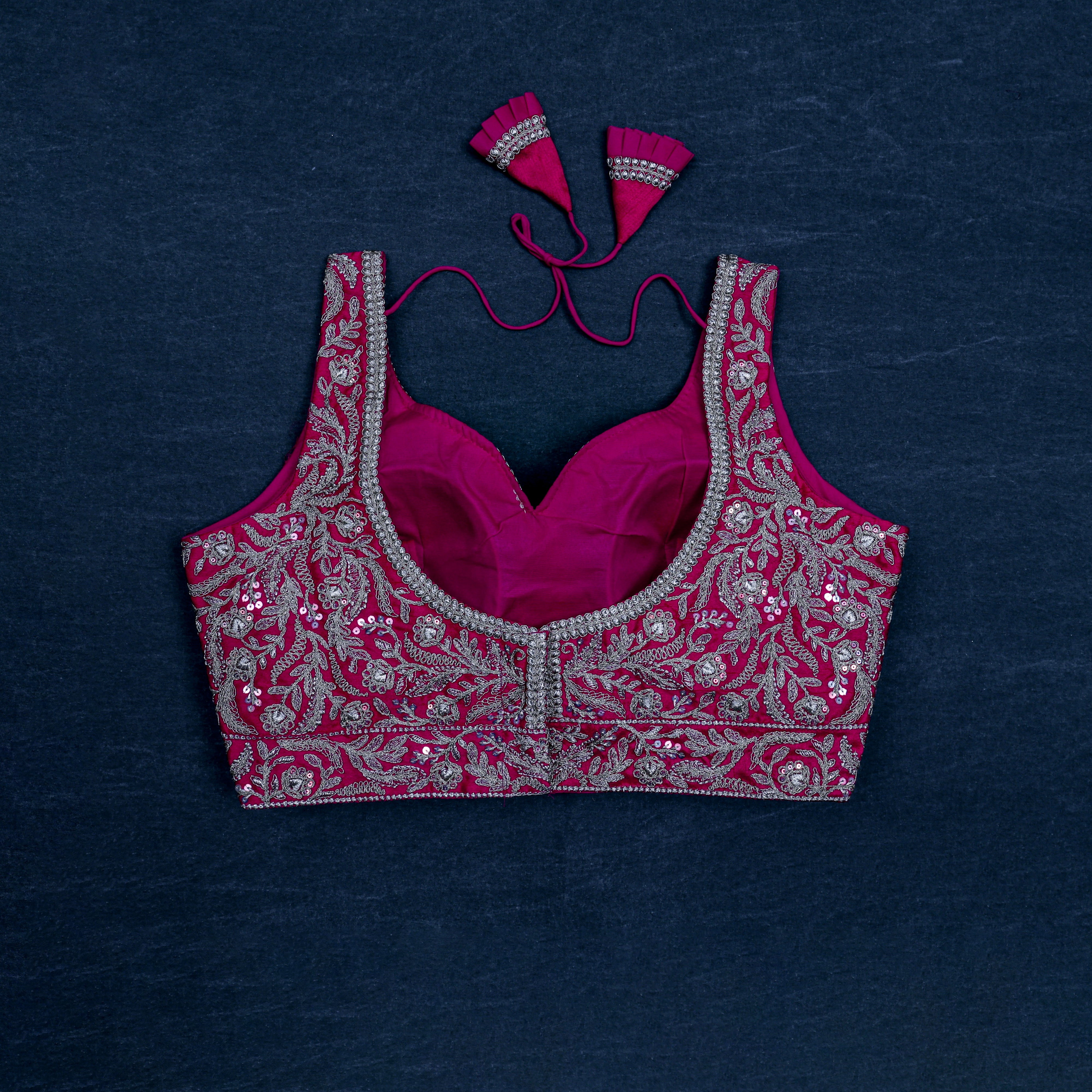 Silk Tailored Blouse With Detailed Design
