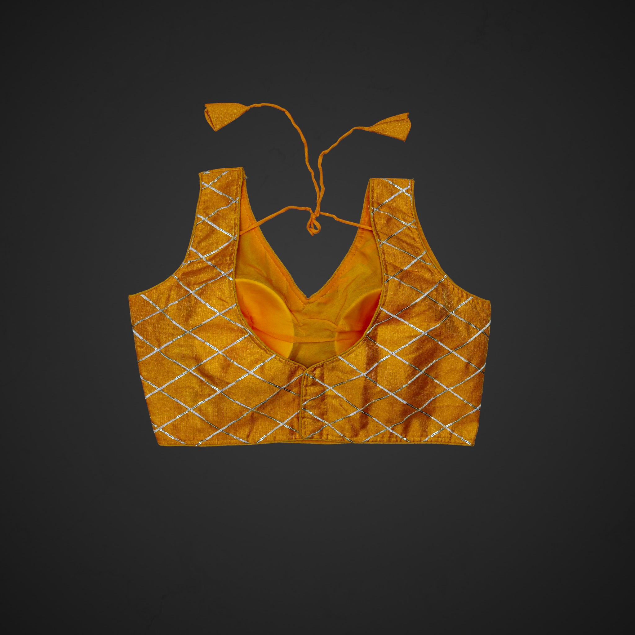 Silk Blouse with Intricate Sequin Work