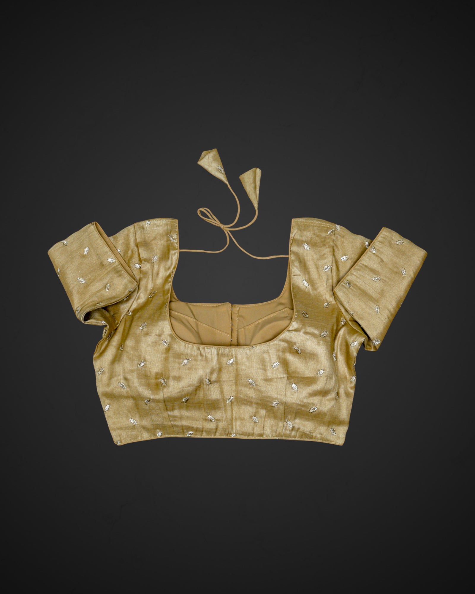 Tissue Deep Back Readymade Blouse