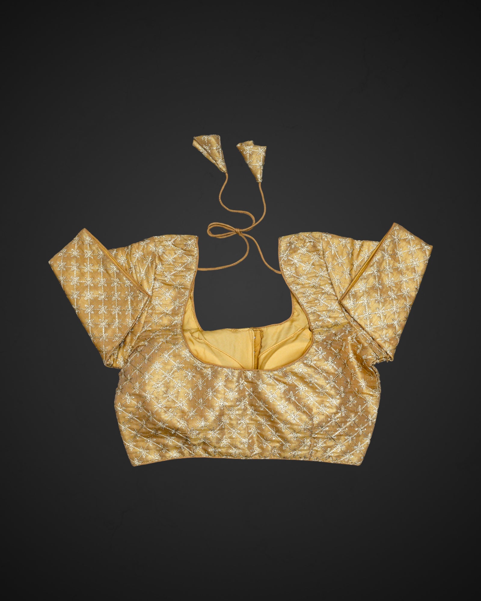 Square Neck Silk Embroidered Readymade Blouse
