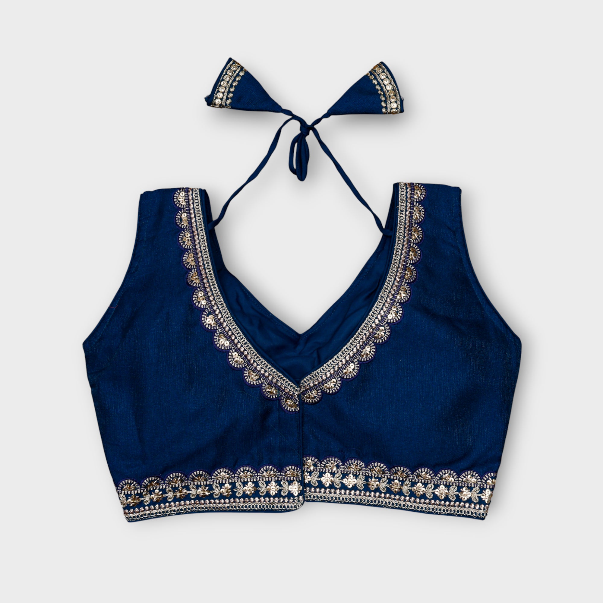 Phantom Silk V Neck Readymade Blouse