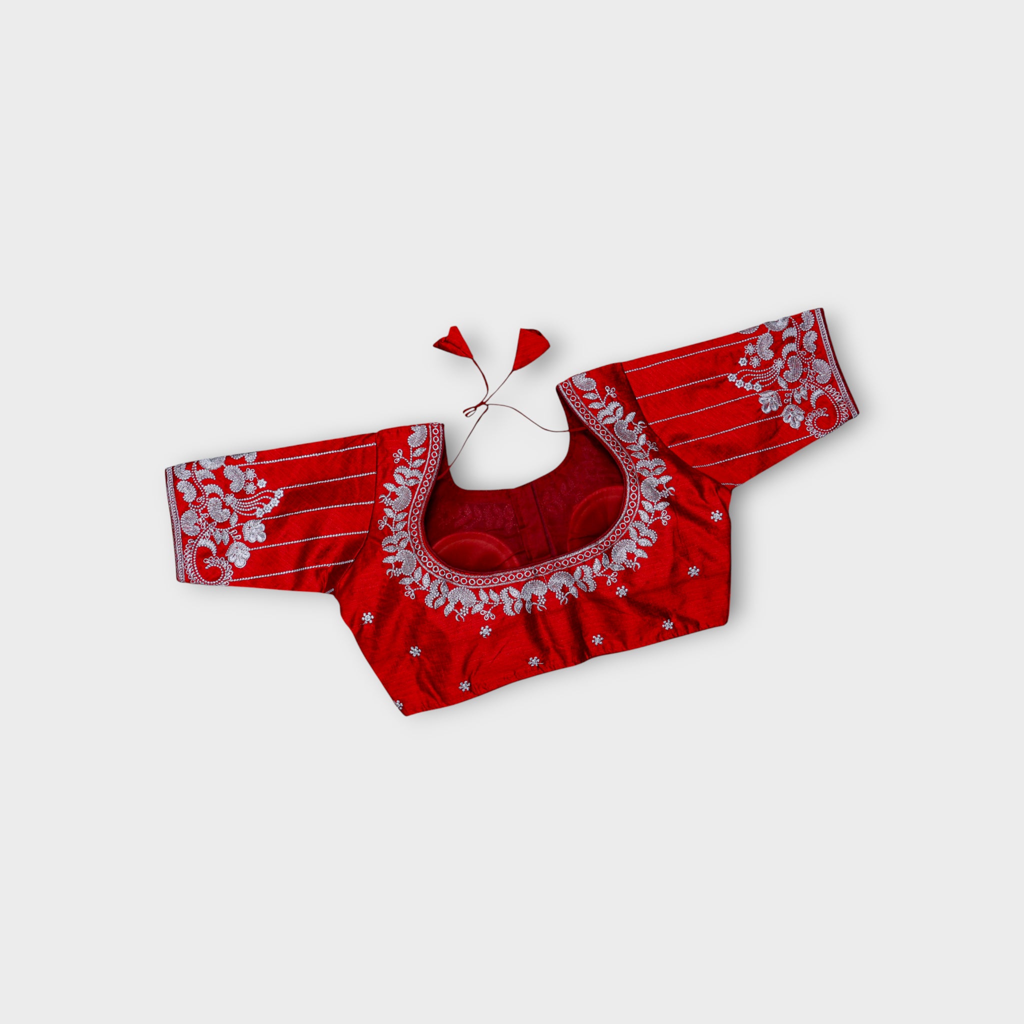 Silk Zari Butta Embroidered Readymade Blouse