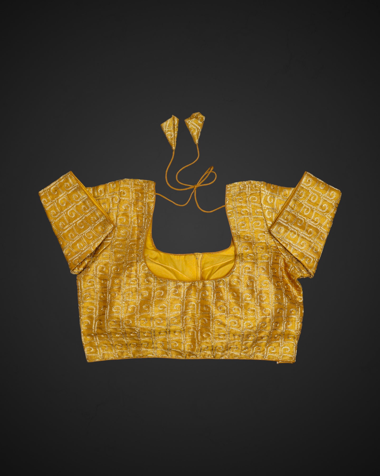 Soft Tissue Deep Back Readymade Blouse