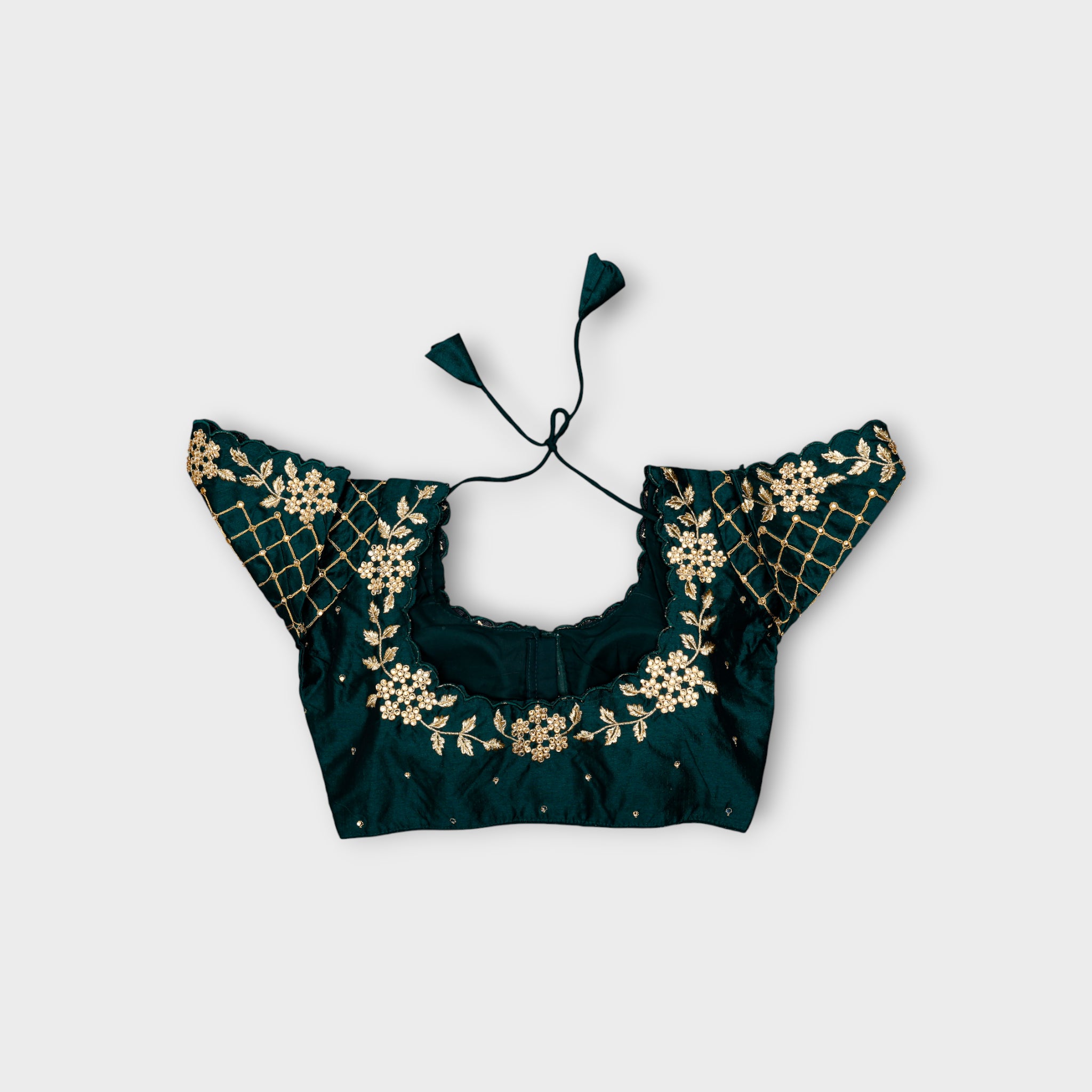 Milan Silk Jewel Neck Readymade Blouse