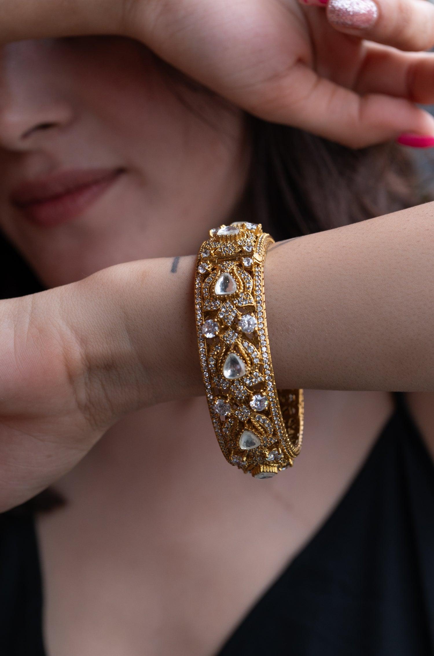 Polki Splendor Bangle - Dyulokha