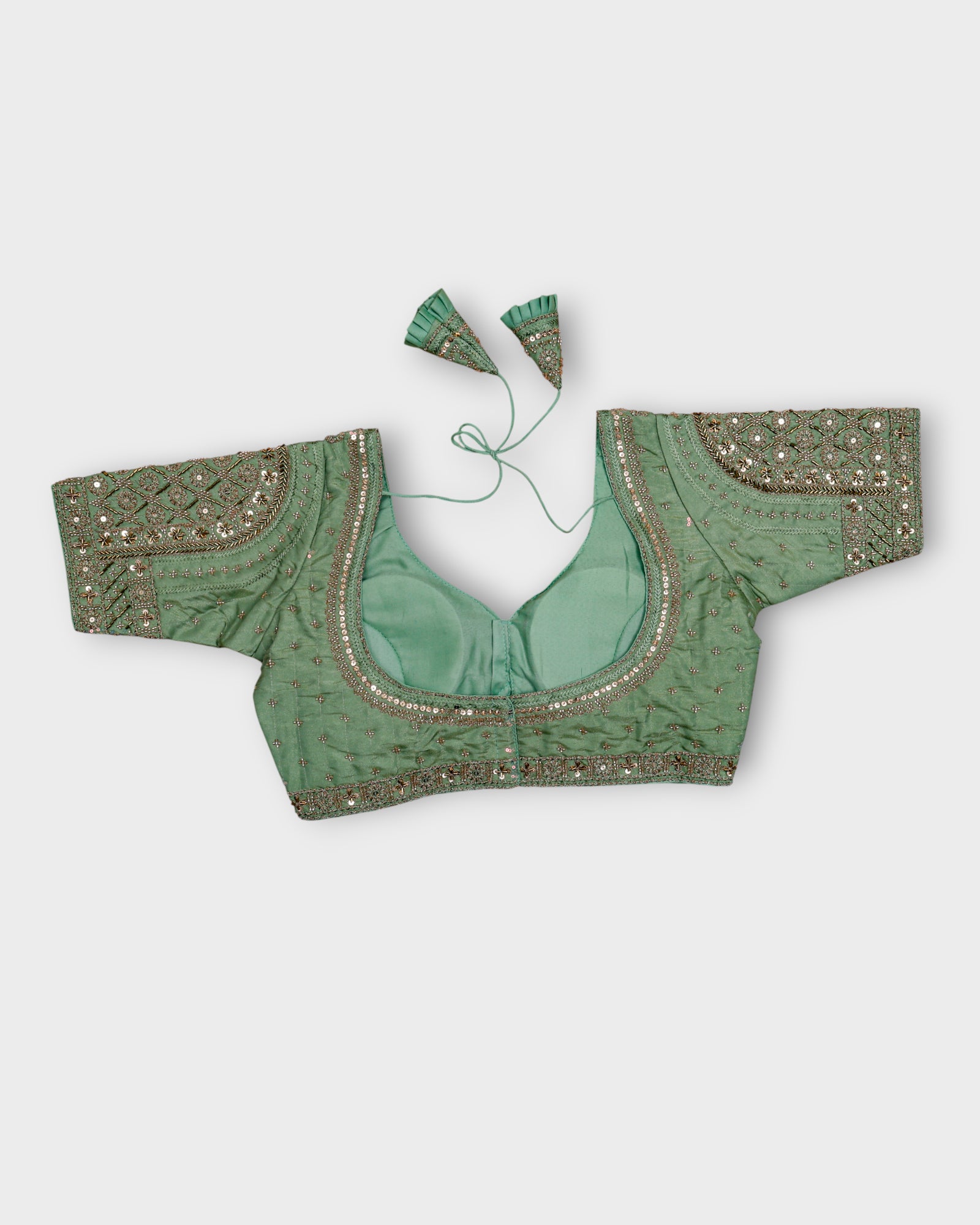 Cosmos Silk Notched Neck Readymade Blouse
