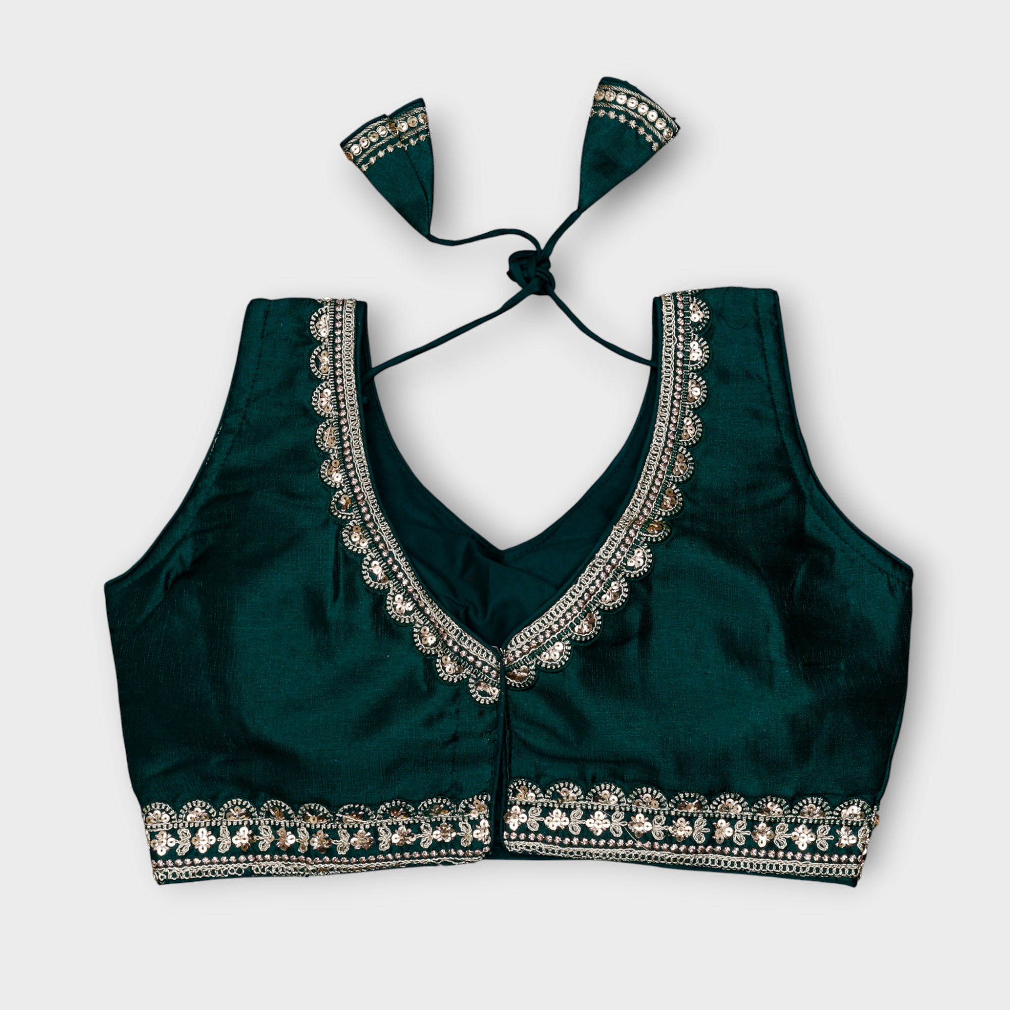 Phantom Silk V Neck Readymade Blouse