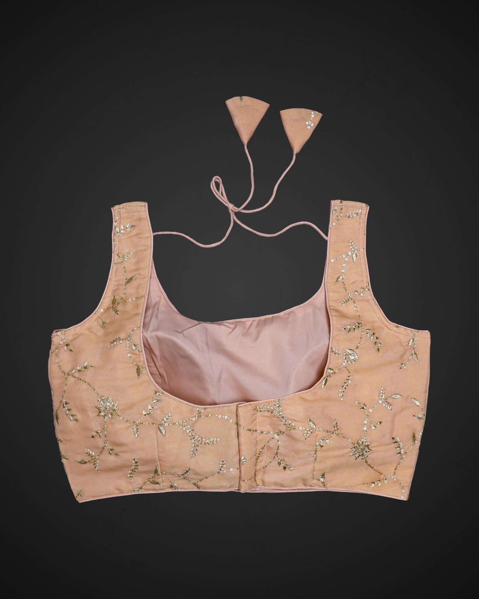 U Neck Cotton Embroidered Readymade Blouse