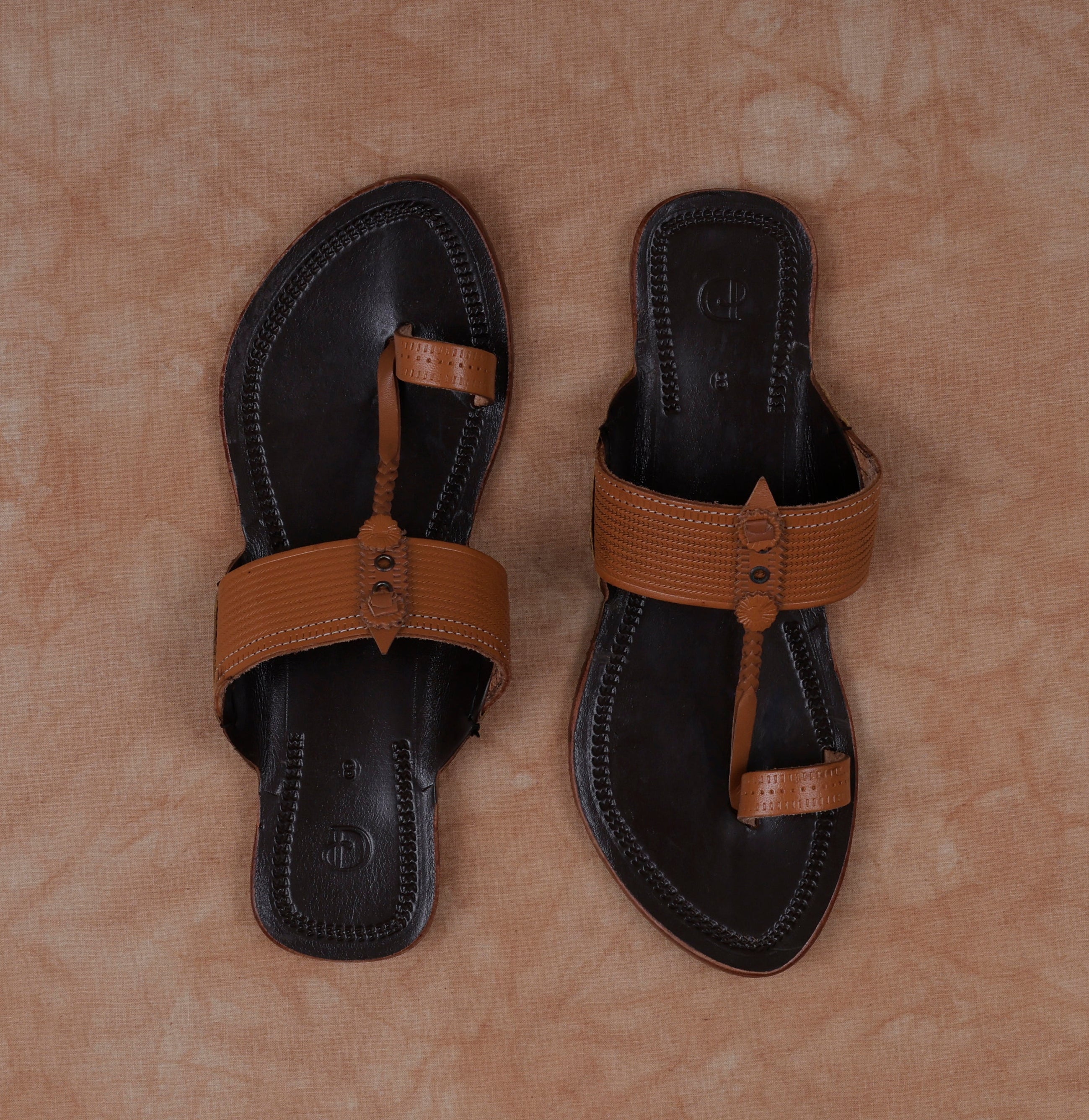 Brown Artisan Leather Kolhapuri Sandals
