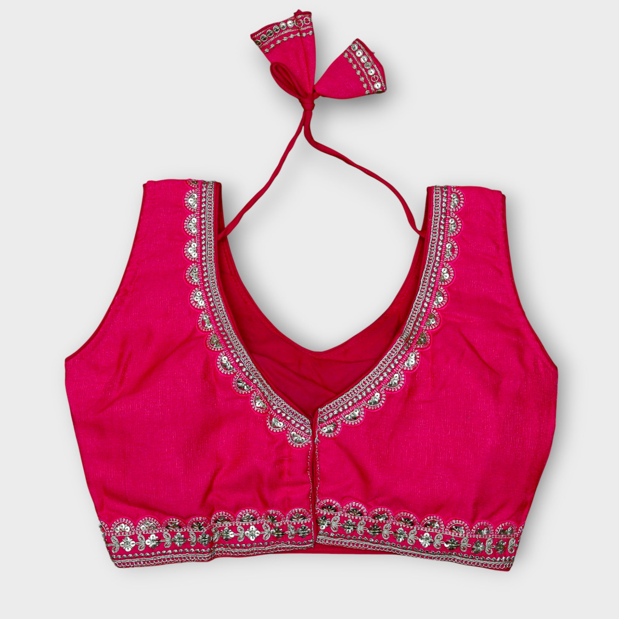 Phantom Silk V Neck Readymade Blouse