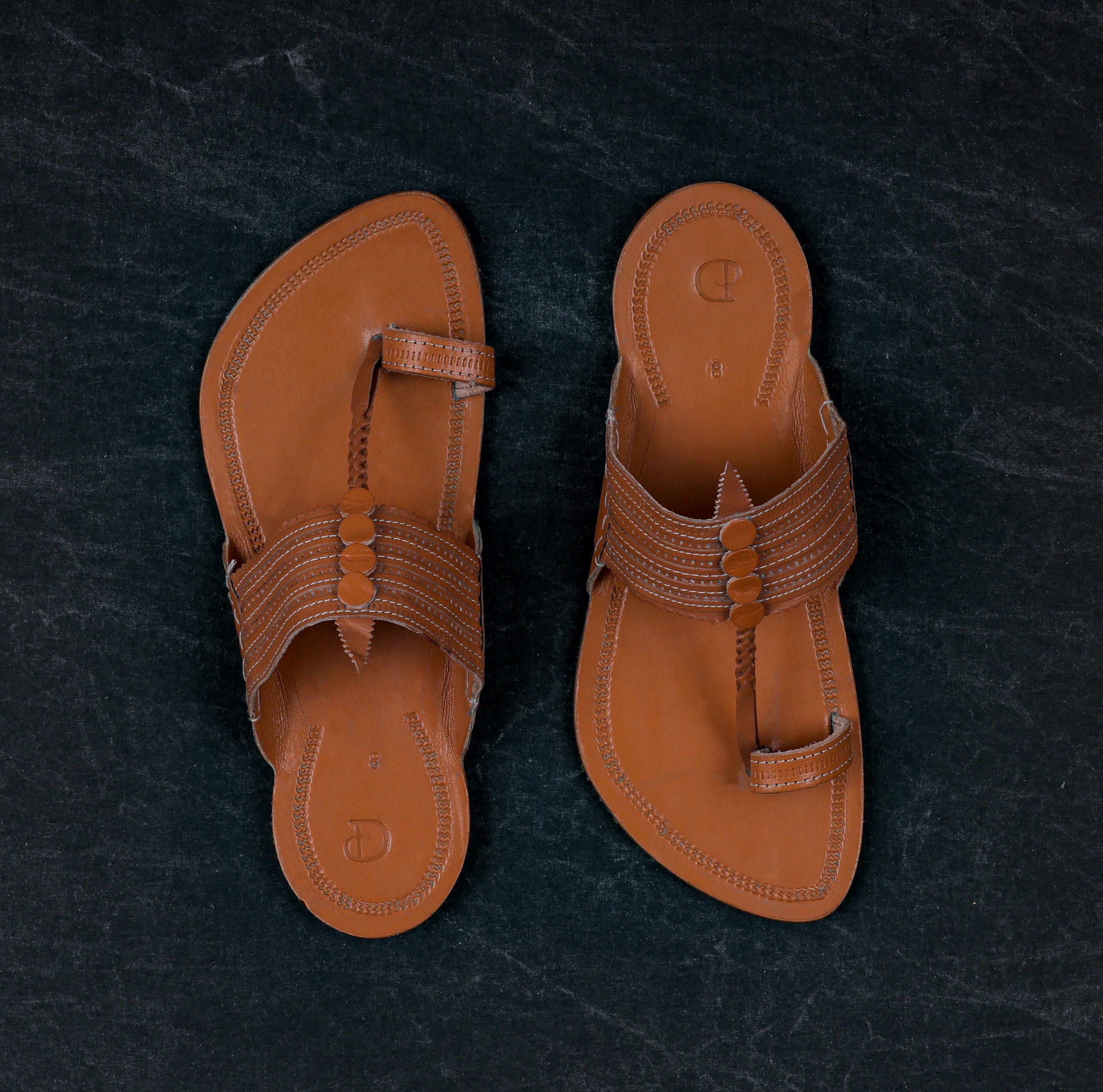 Tan Leather Kolhapuri Sandals