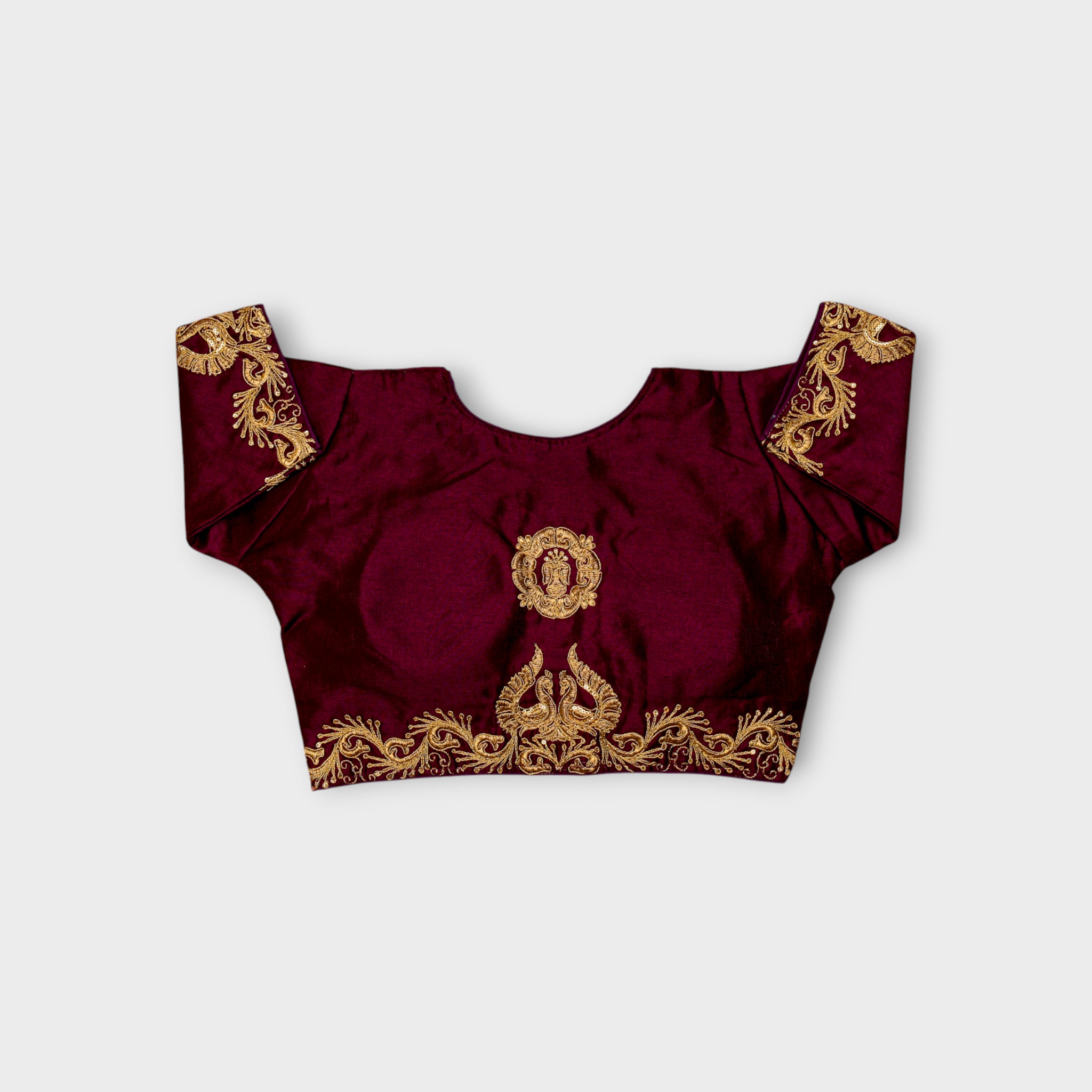 Peacock Design Cosmos Silk Readymade Blouse