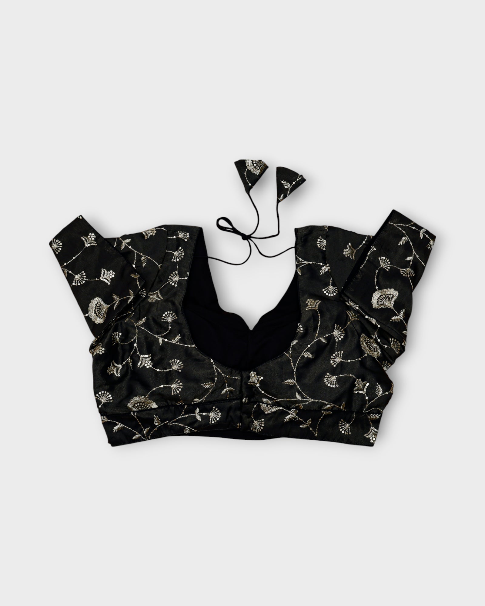 Silk V Neck Half Sleeve Readymade Blouse