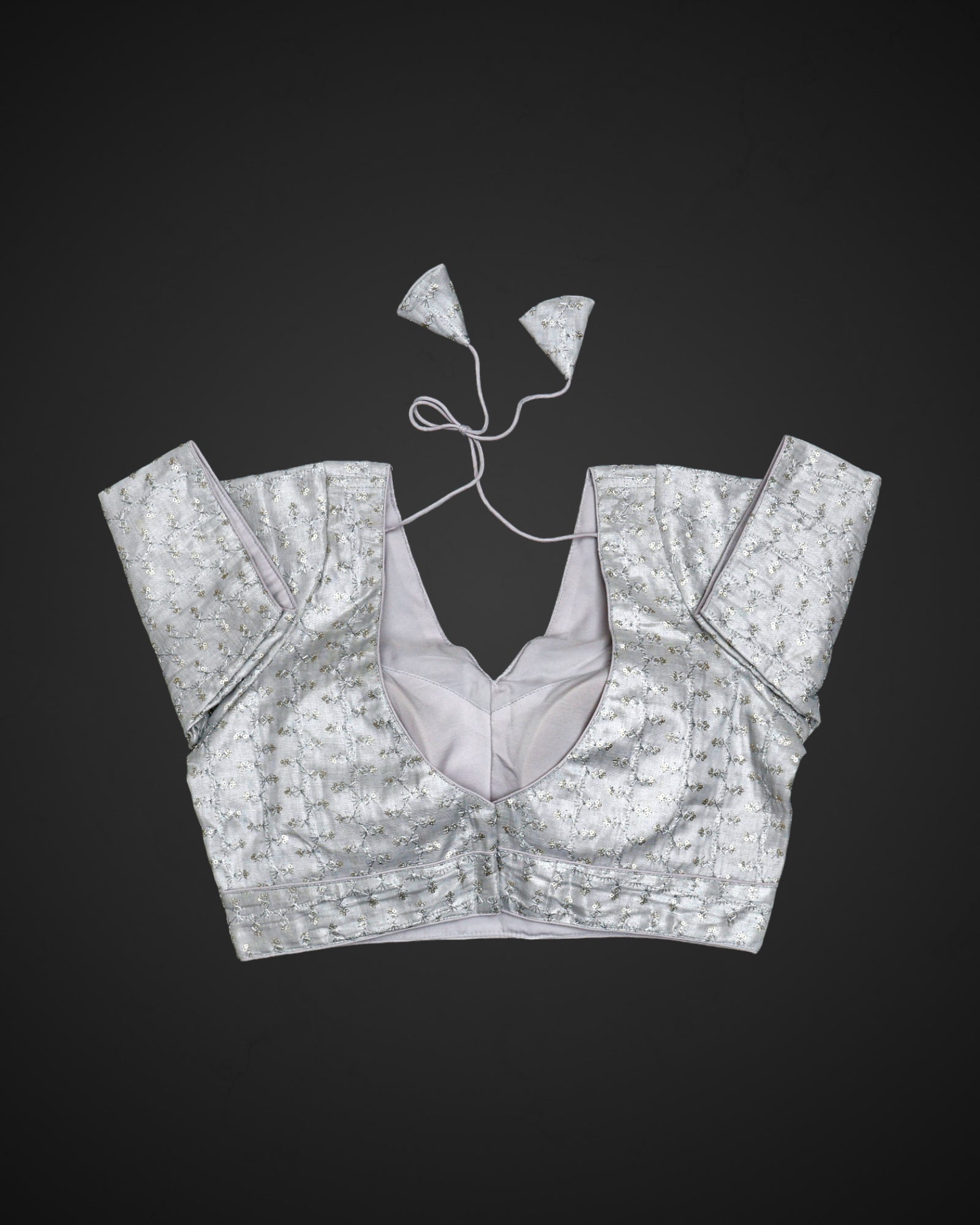 Tissue V Neck Half Sleeve Readymade Blouse