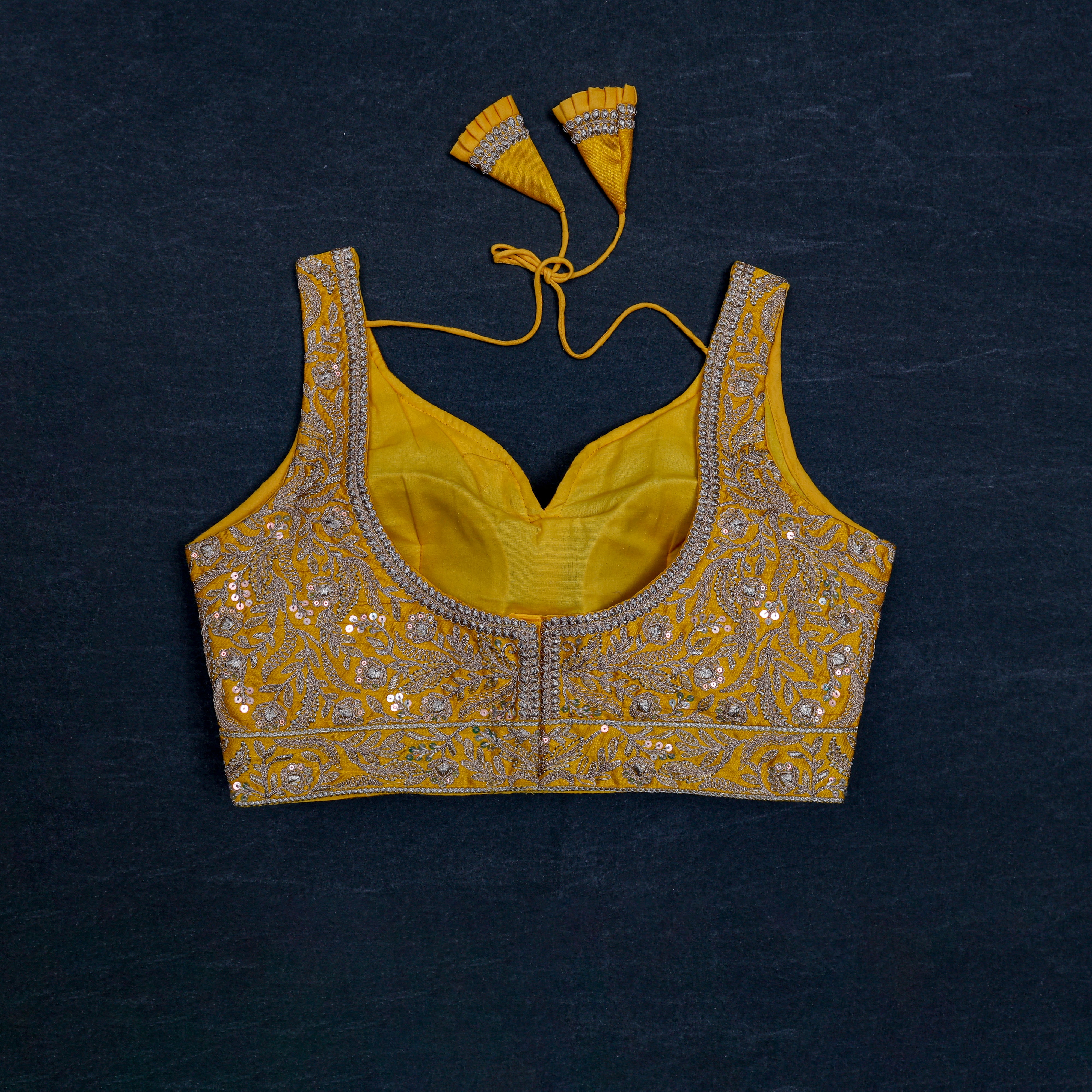 Silk Tailored Blouse With Detailed Design