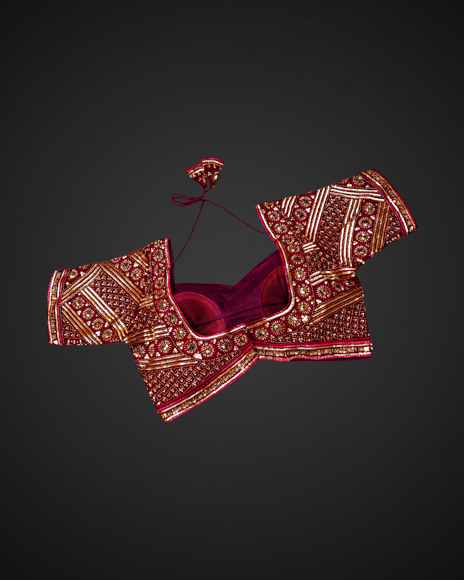 Georgette Notched Neck Readymade Blouse