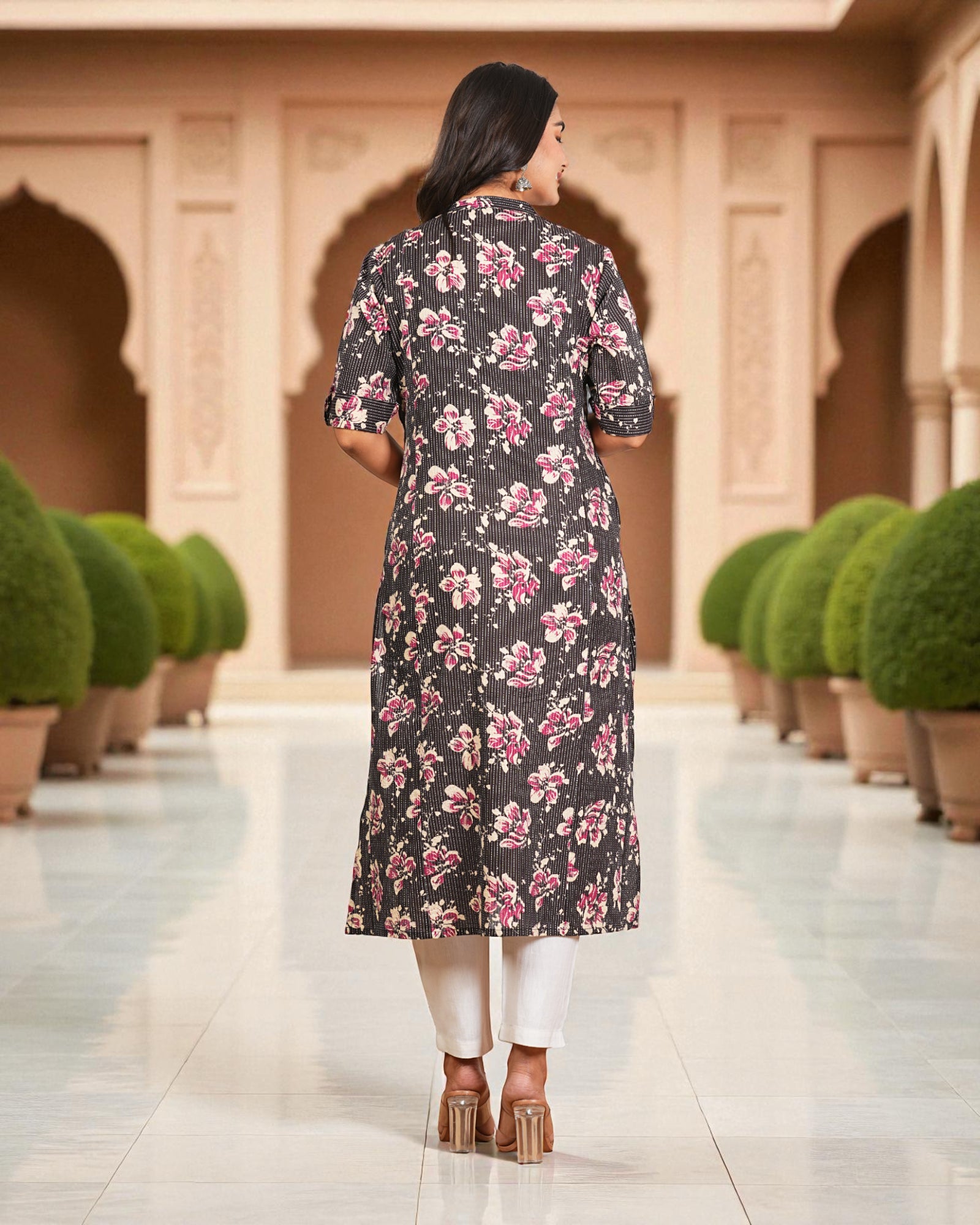 Geometric Printed Cotton Kurta Set