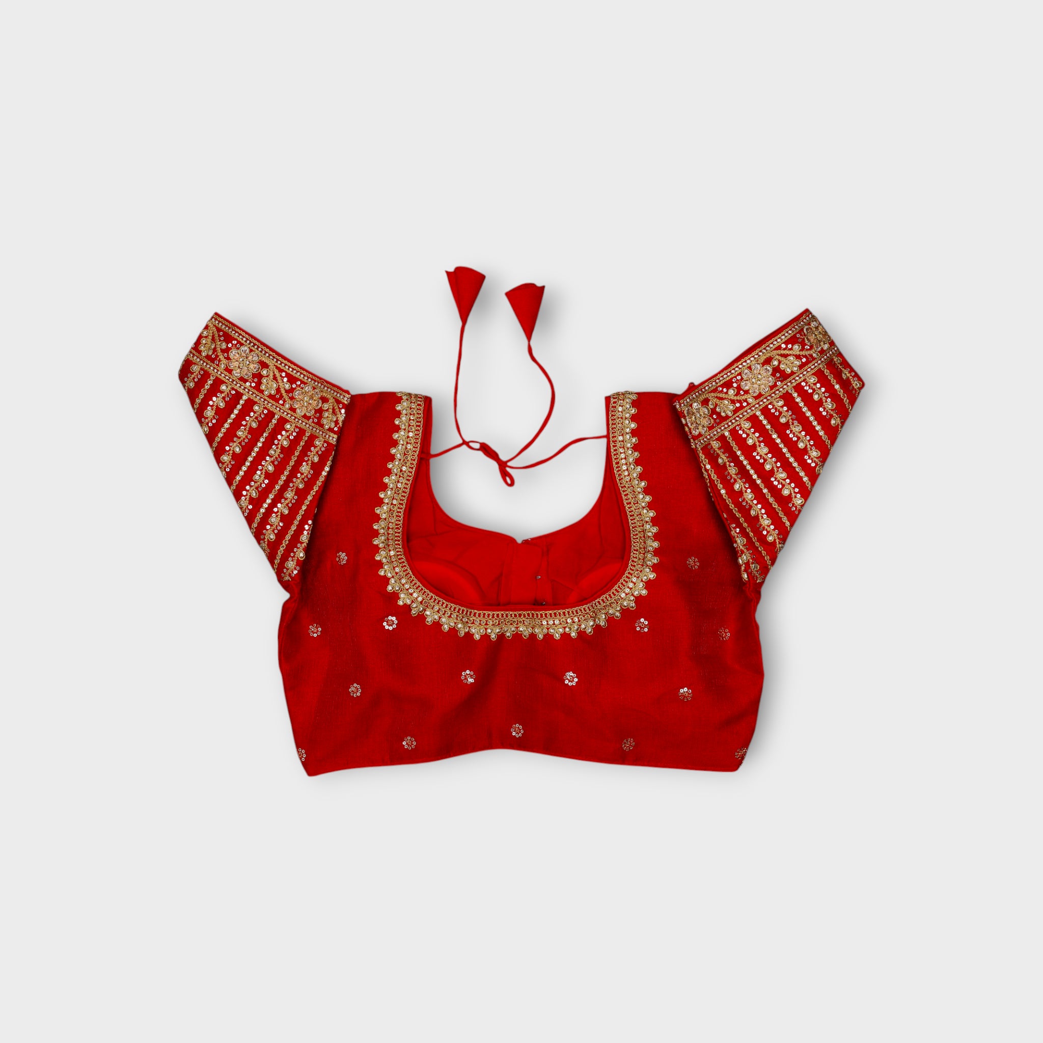 U Neck Silk Readymade Blouse