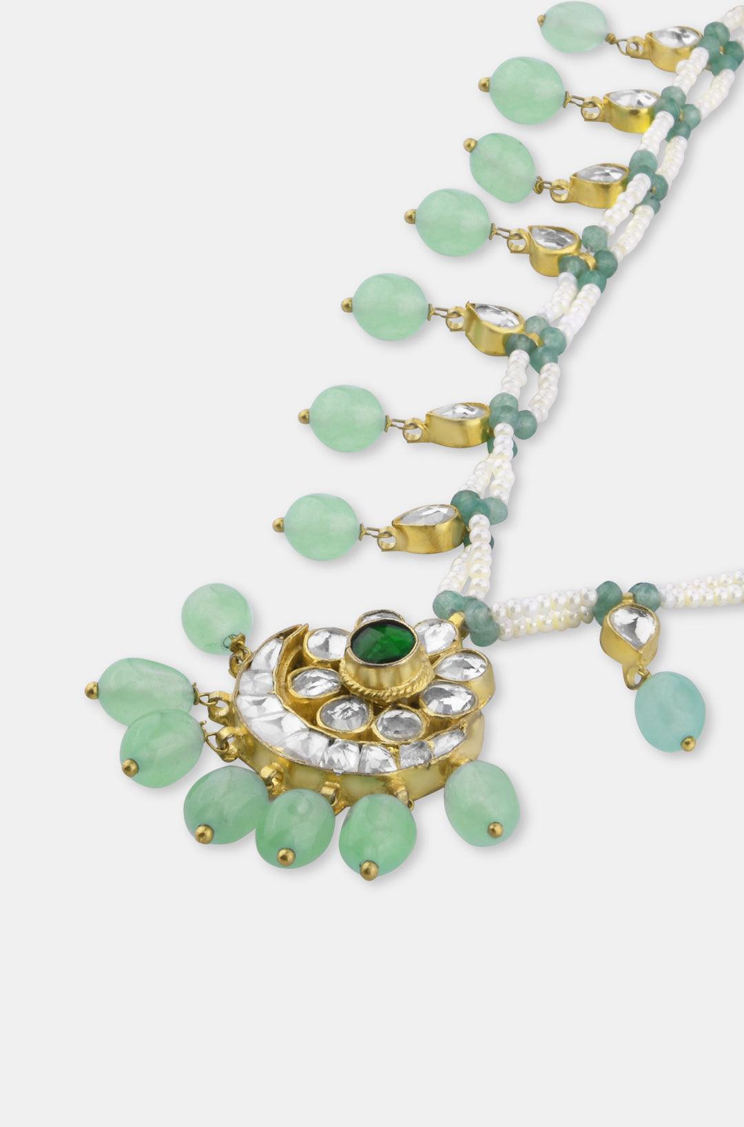Minty Pearl Delight Necklace - Dyulokha