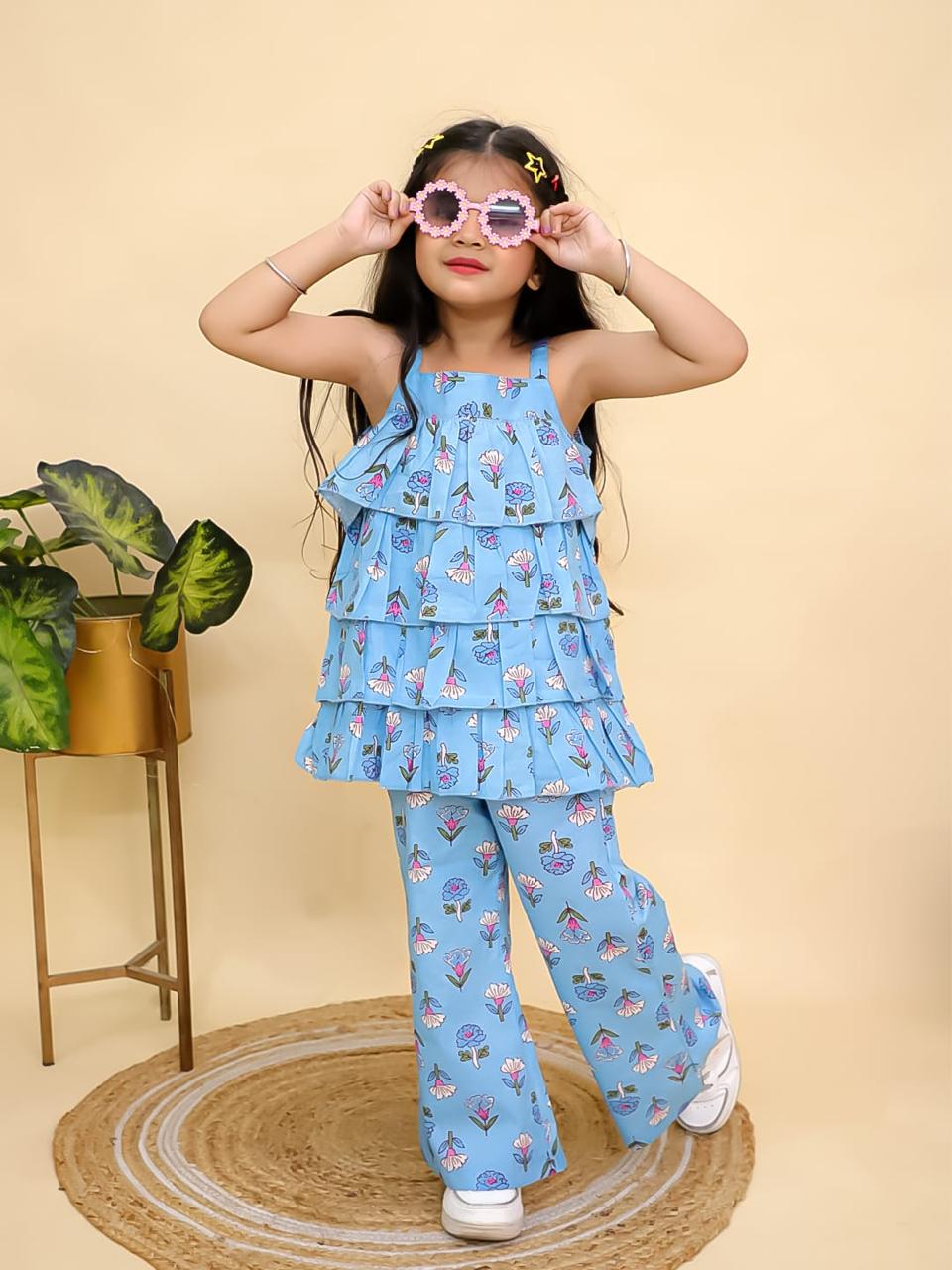 Printed Floral Ruffled Dress