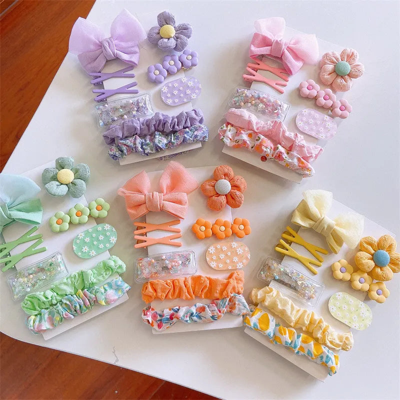 Labender Flower Bow Knot Hair Clip for Kids
