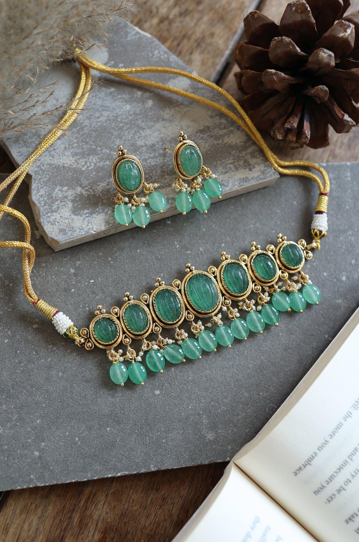 Fluorite Elegance Choker Set - Dyulokha