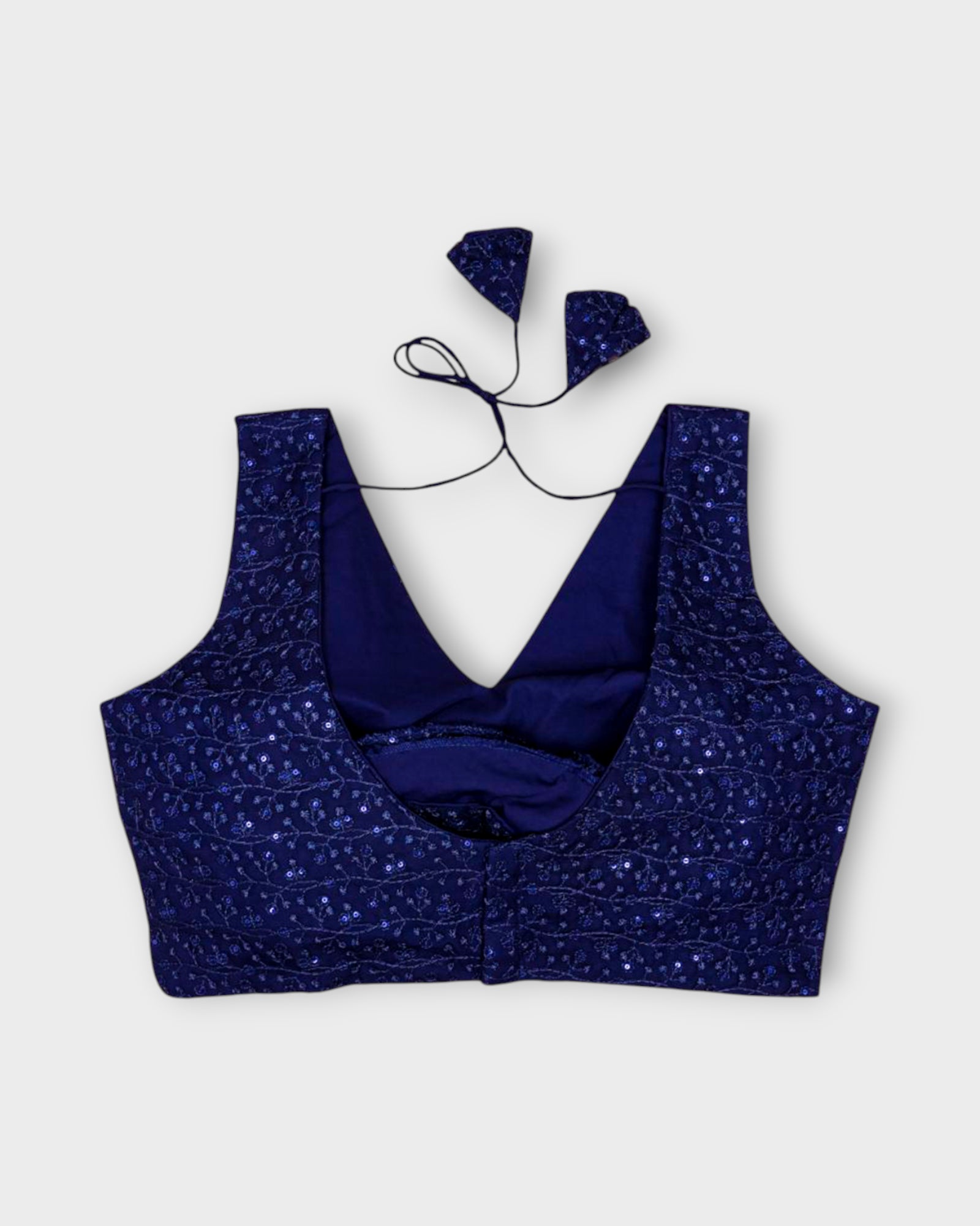 V Neck Embroidered Cotton Readymade Blouse