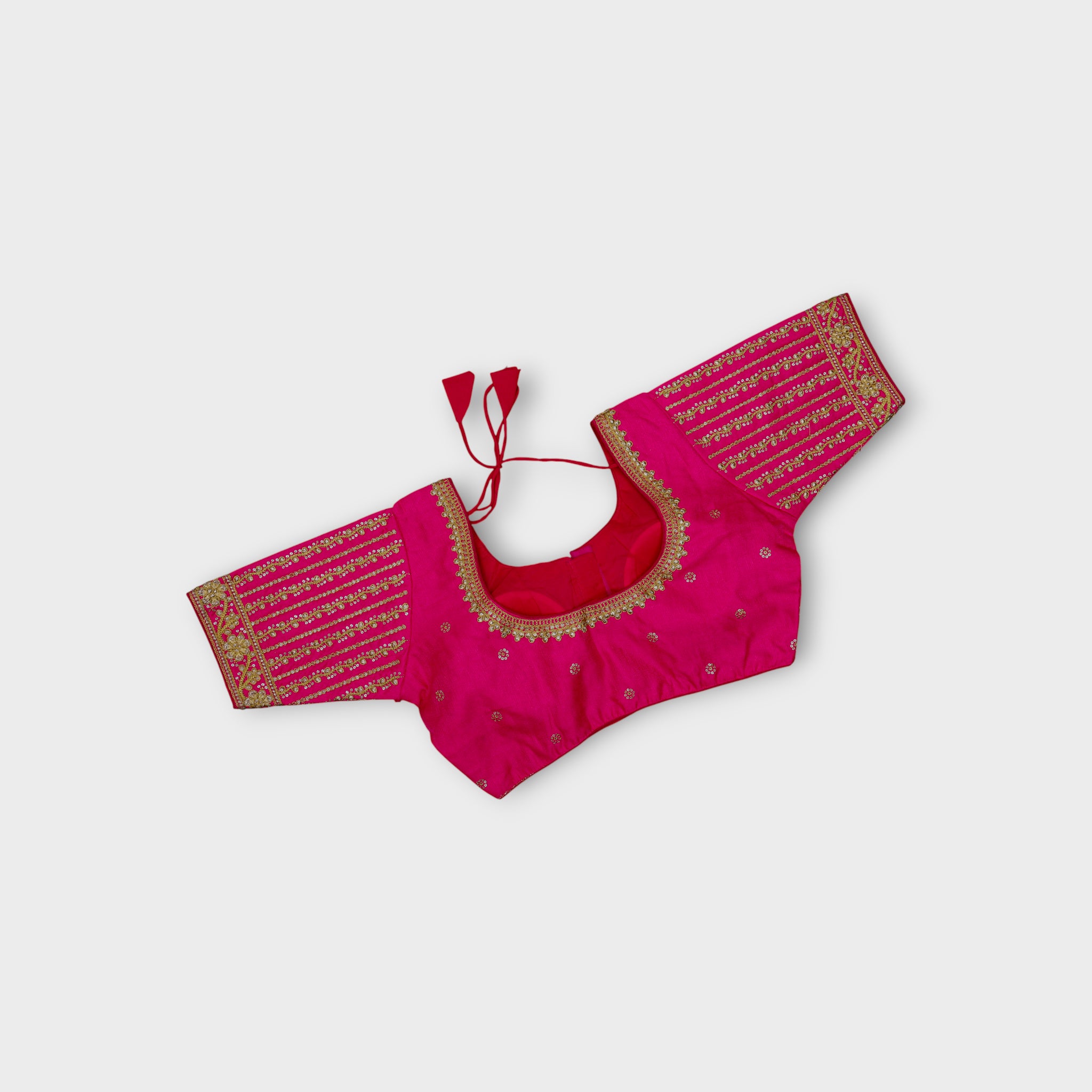 U Neck Silk Readymade Blouse